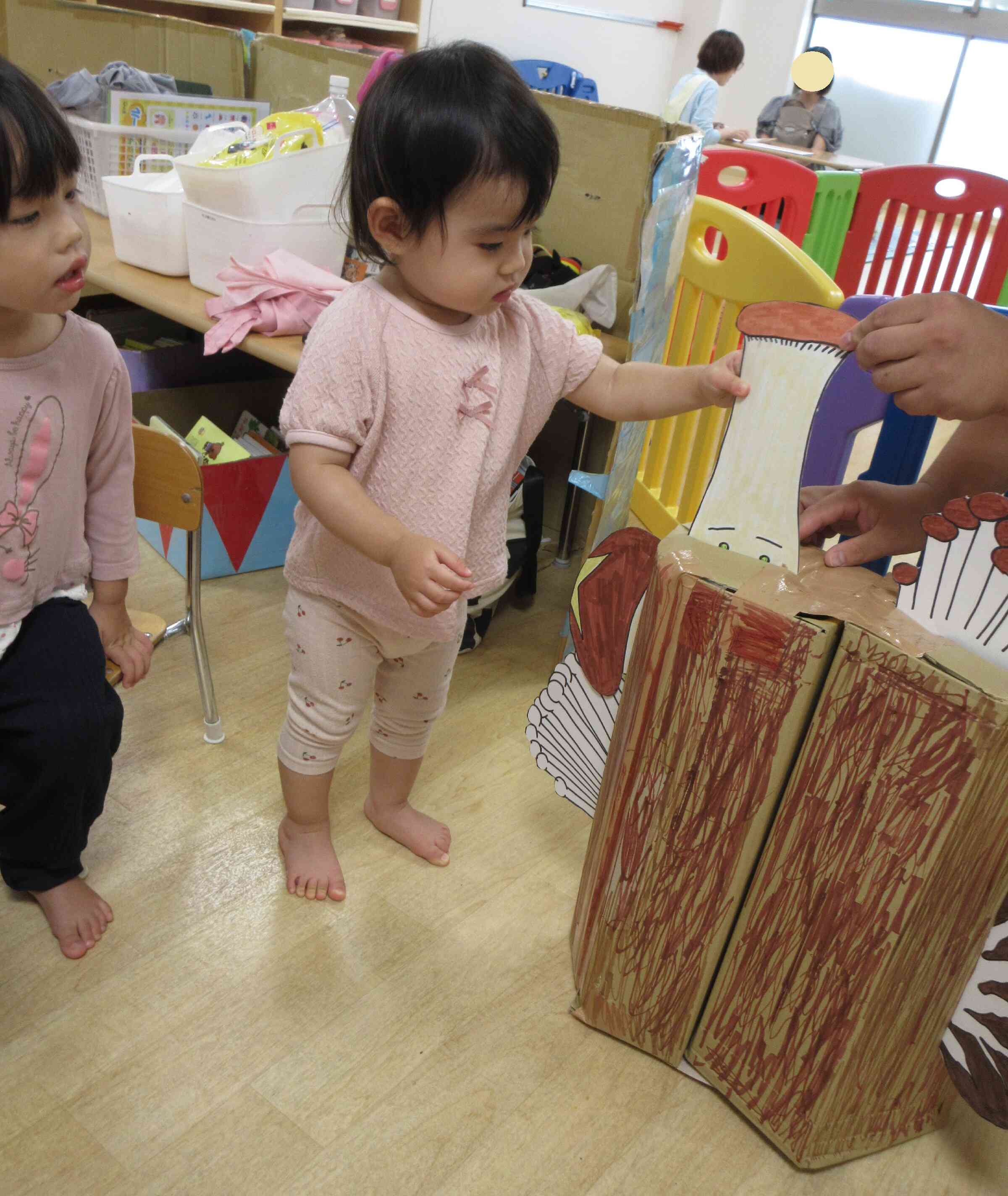うわっ！なんか…ながいきのこがでてきた～！