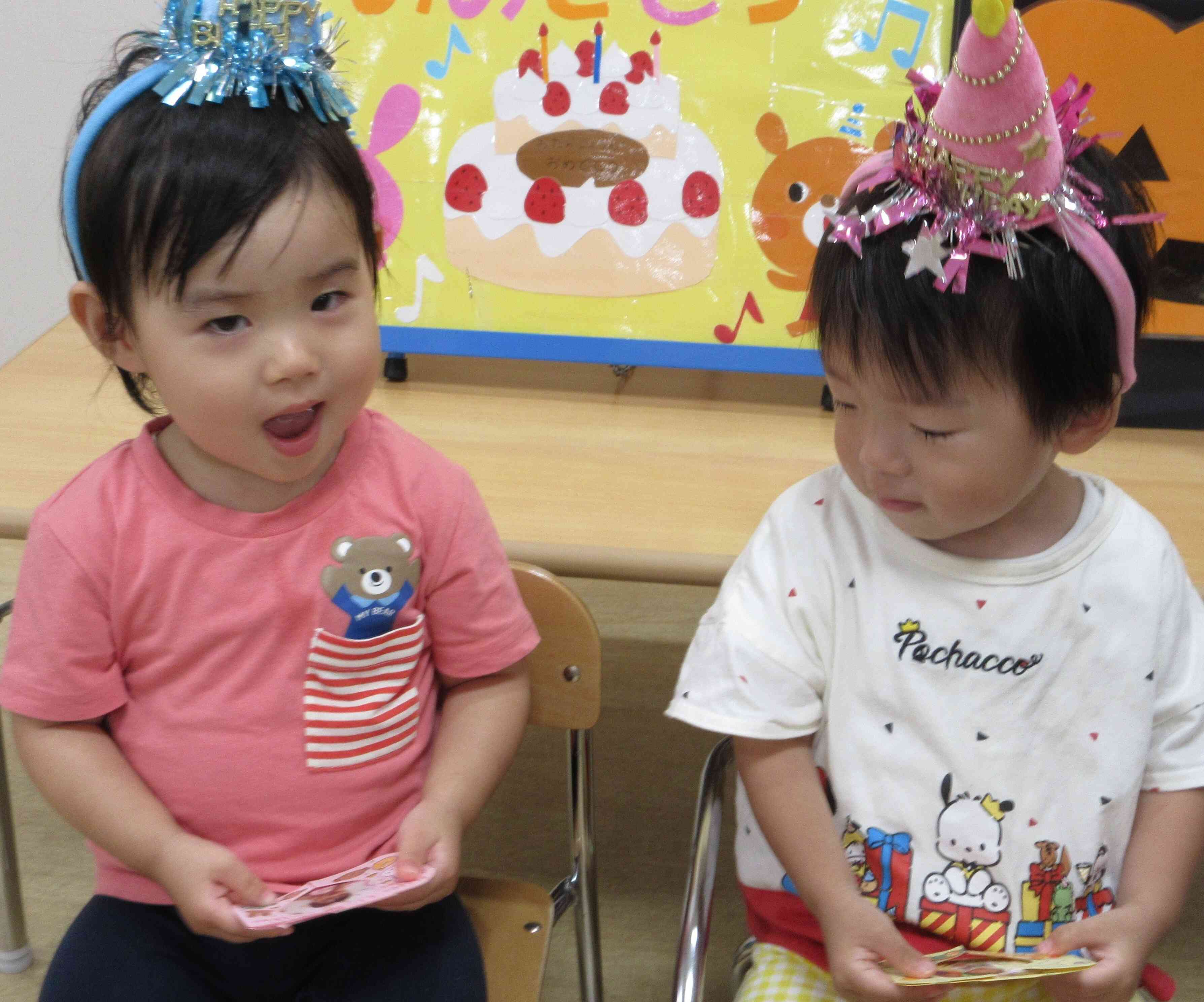先生からお誕生日カードをもらったよ！