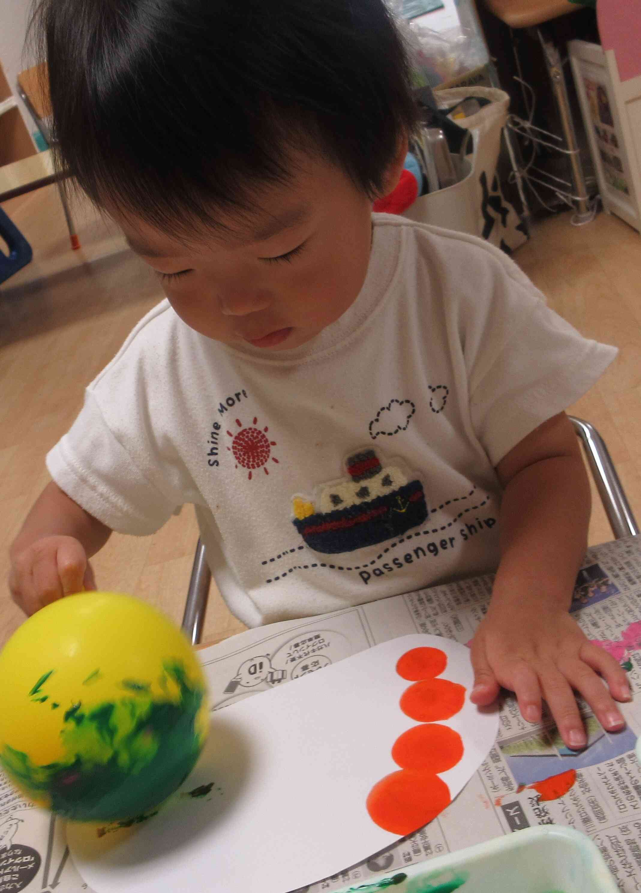 きのこ製作　1歳児あひる組