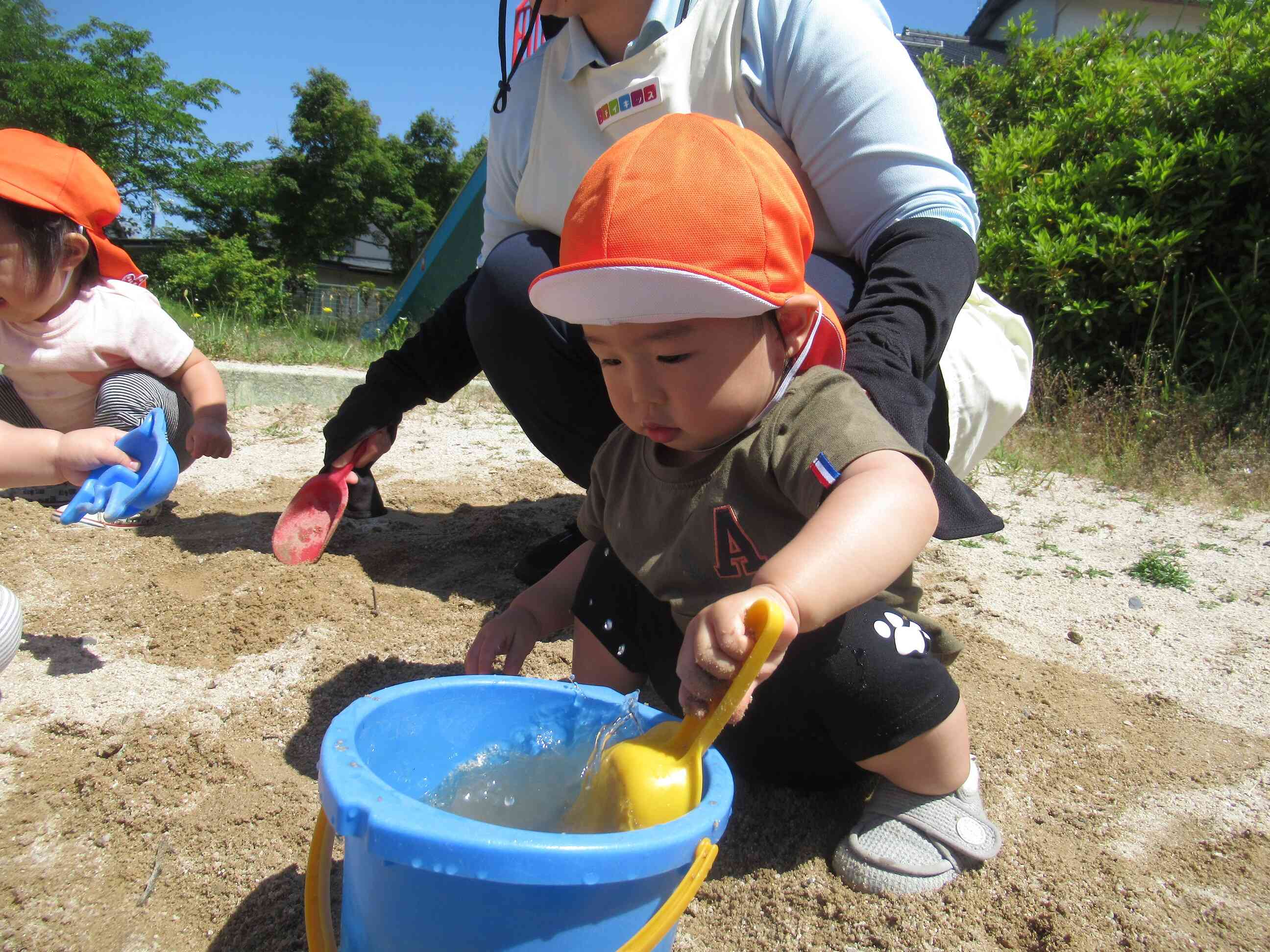 公園であそんだよ。