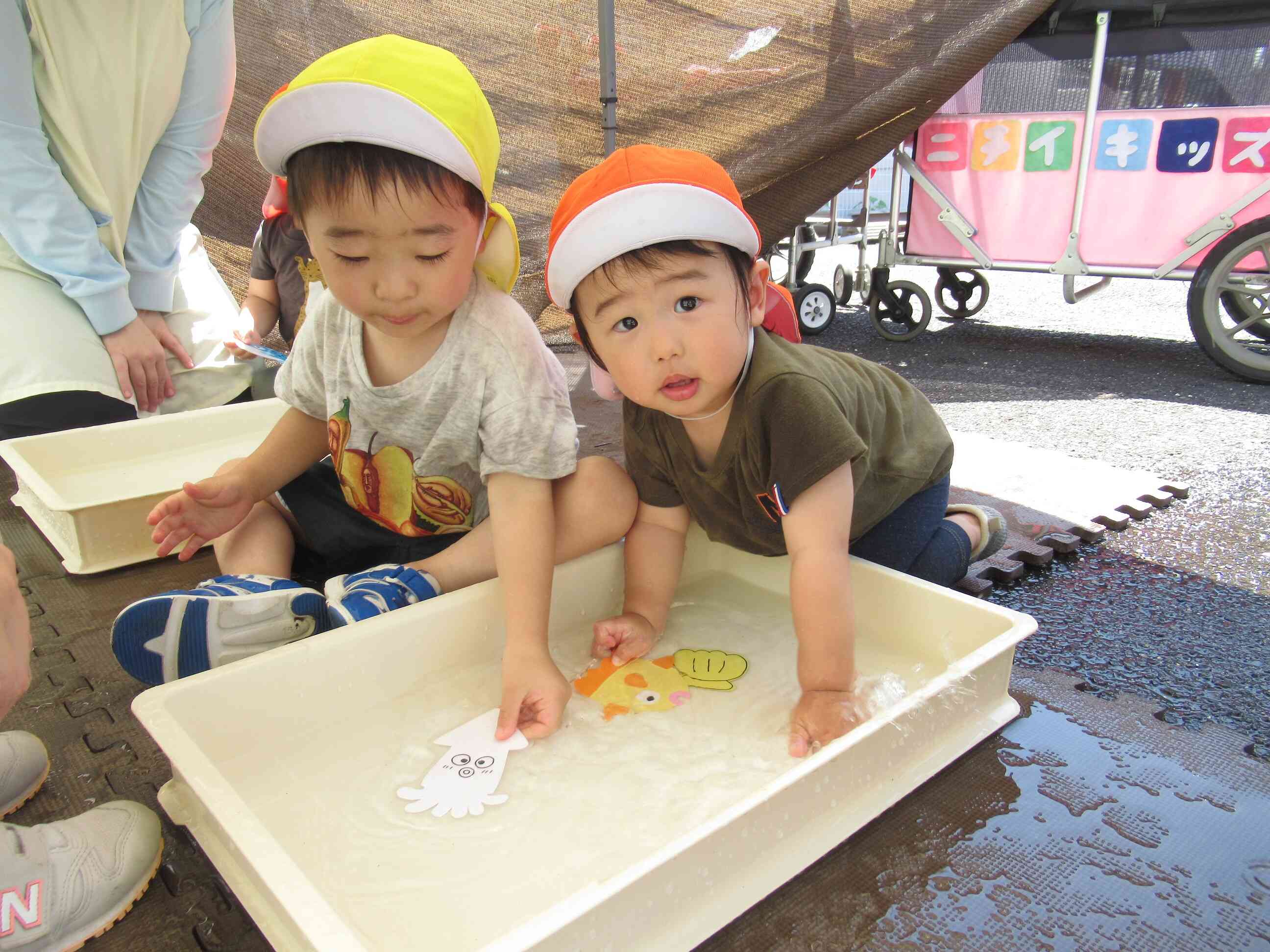 水あそびしたよ。