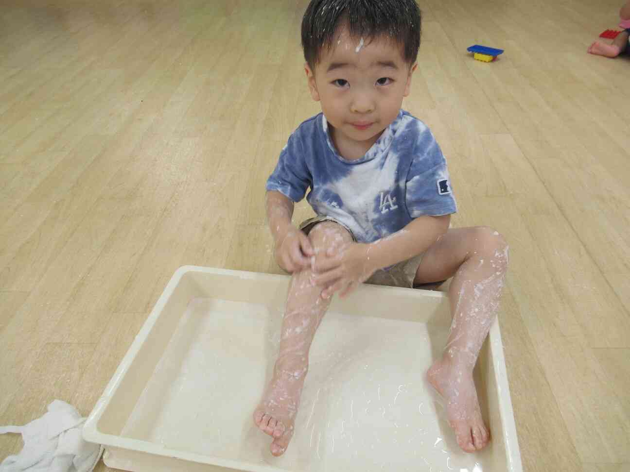 全身をつかってあそんだよ