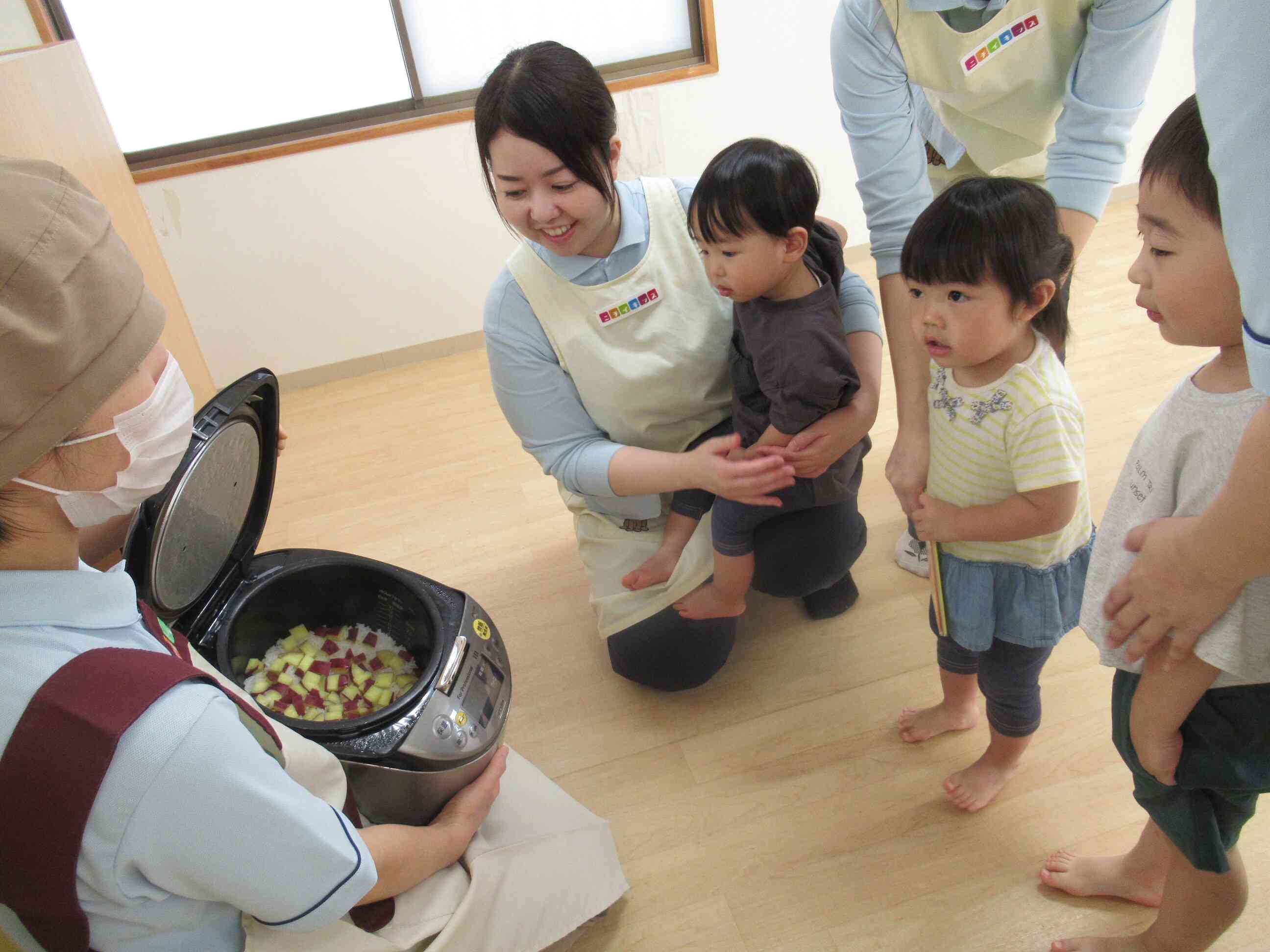 お芋ご飯をみたよ。