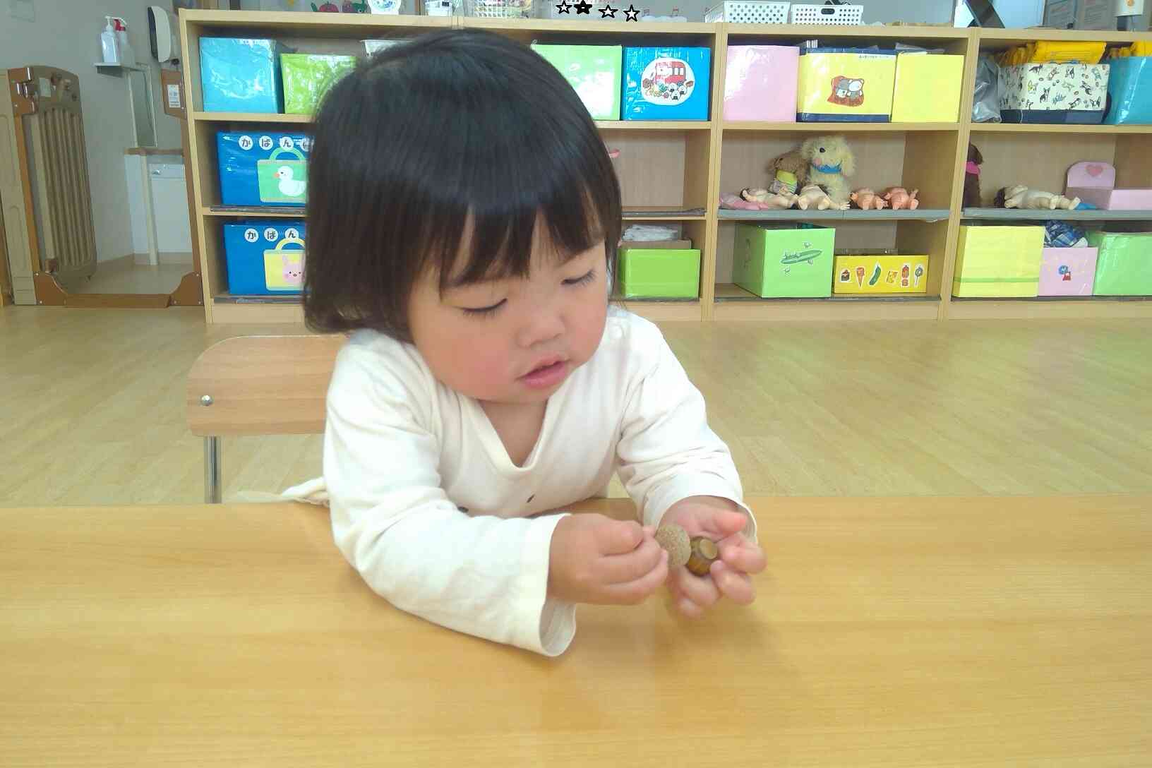 どんぐりを作ったよ(1歳児あひる組)