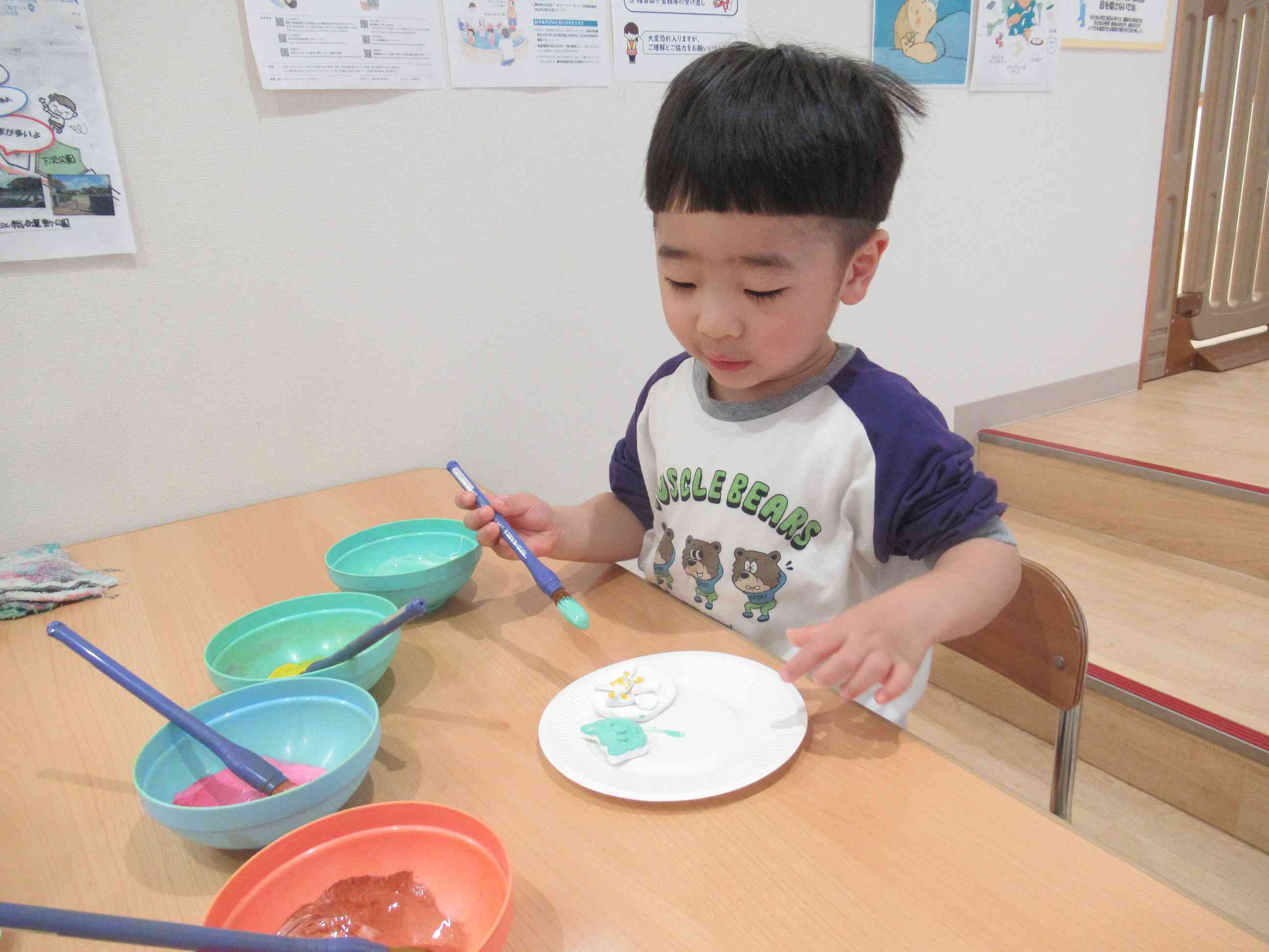 好きな色を選んで塗ったよ