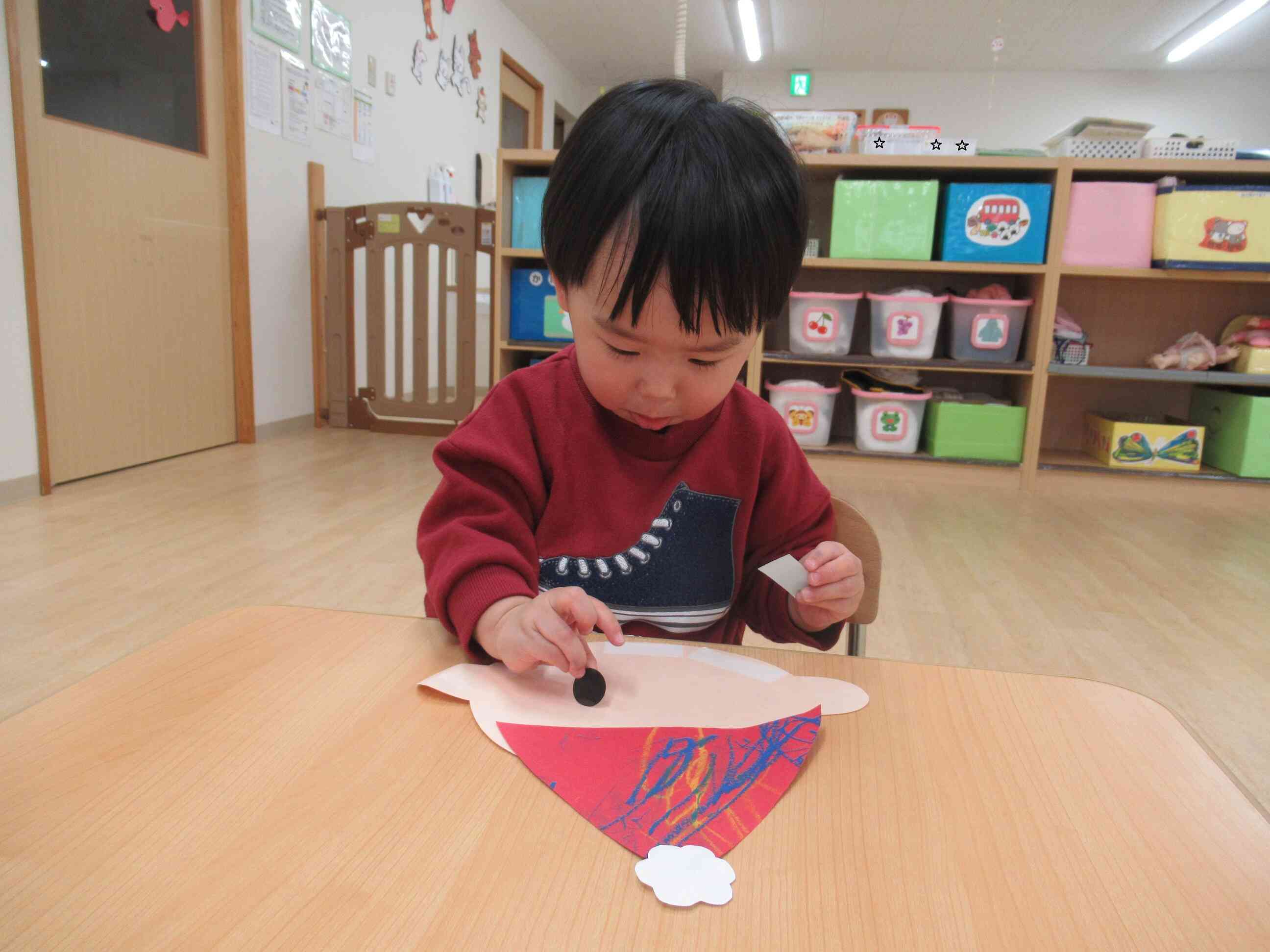 集中して貼っていましたよ。