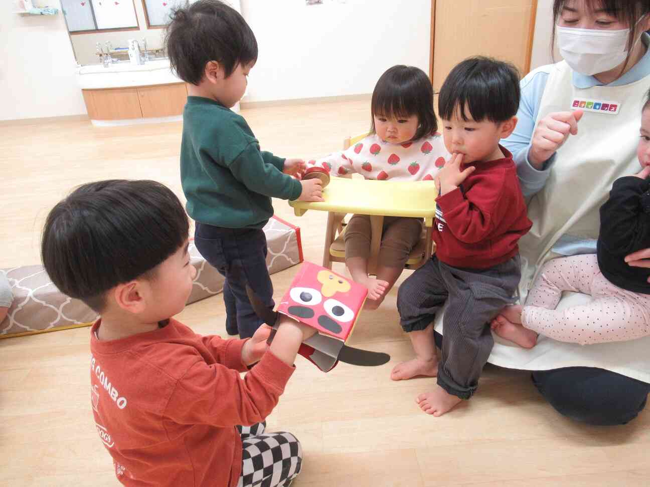 小さい獅子舞が幸せを運んでくれました