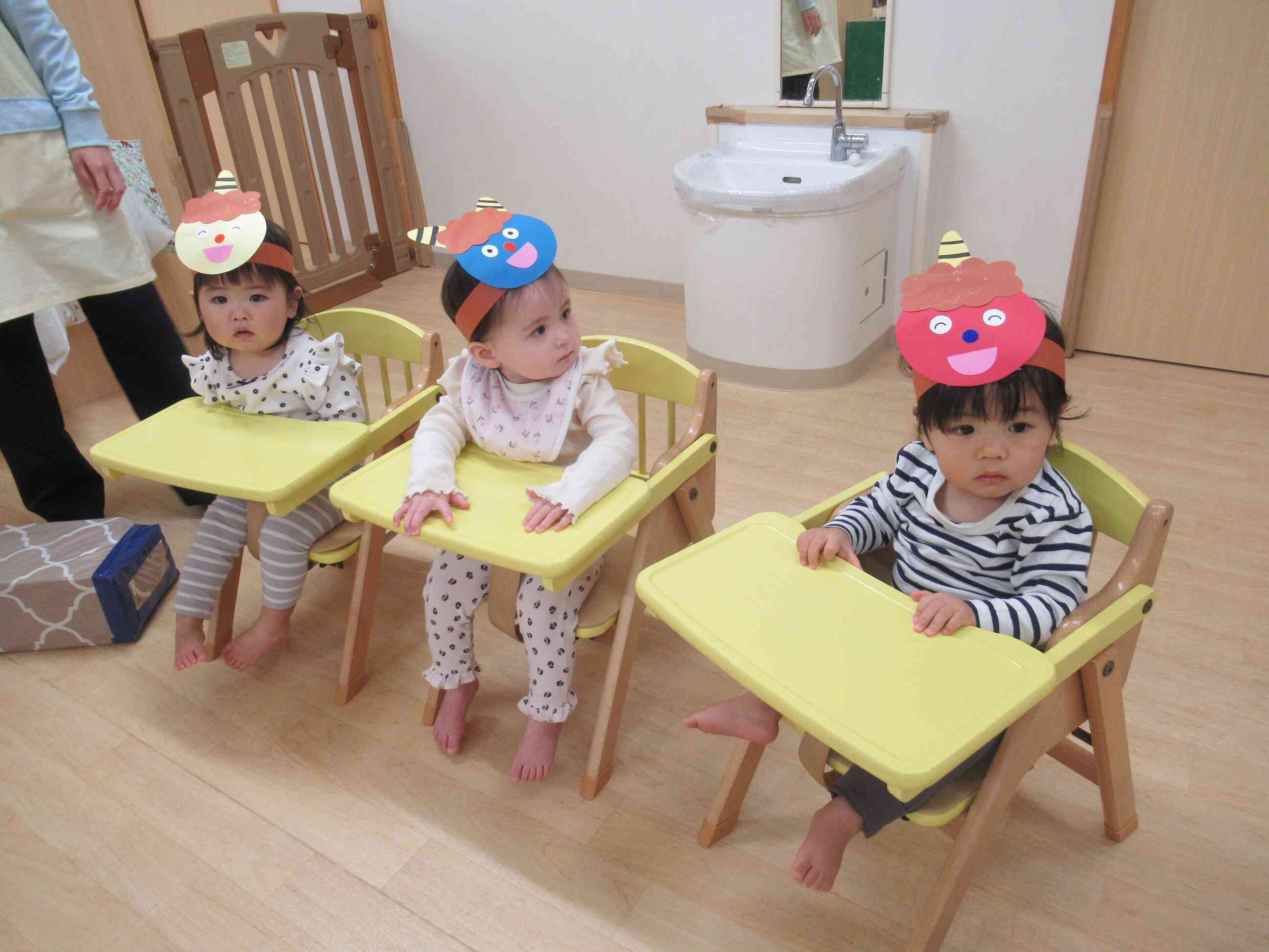 可愛い鬼のお面を作ったよ