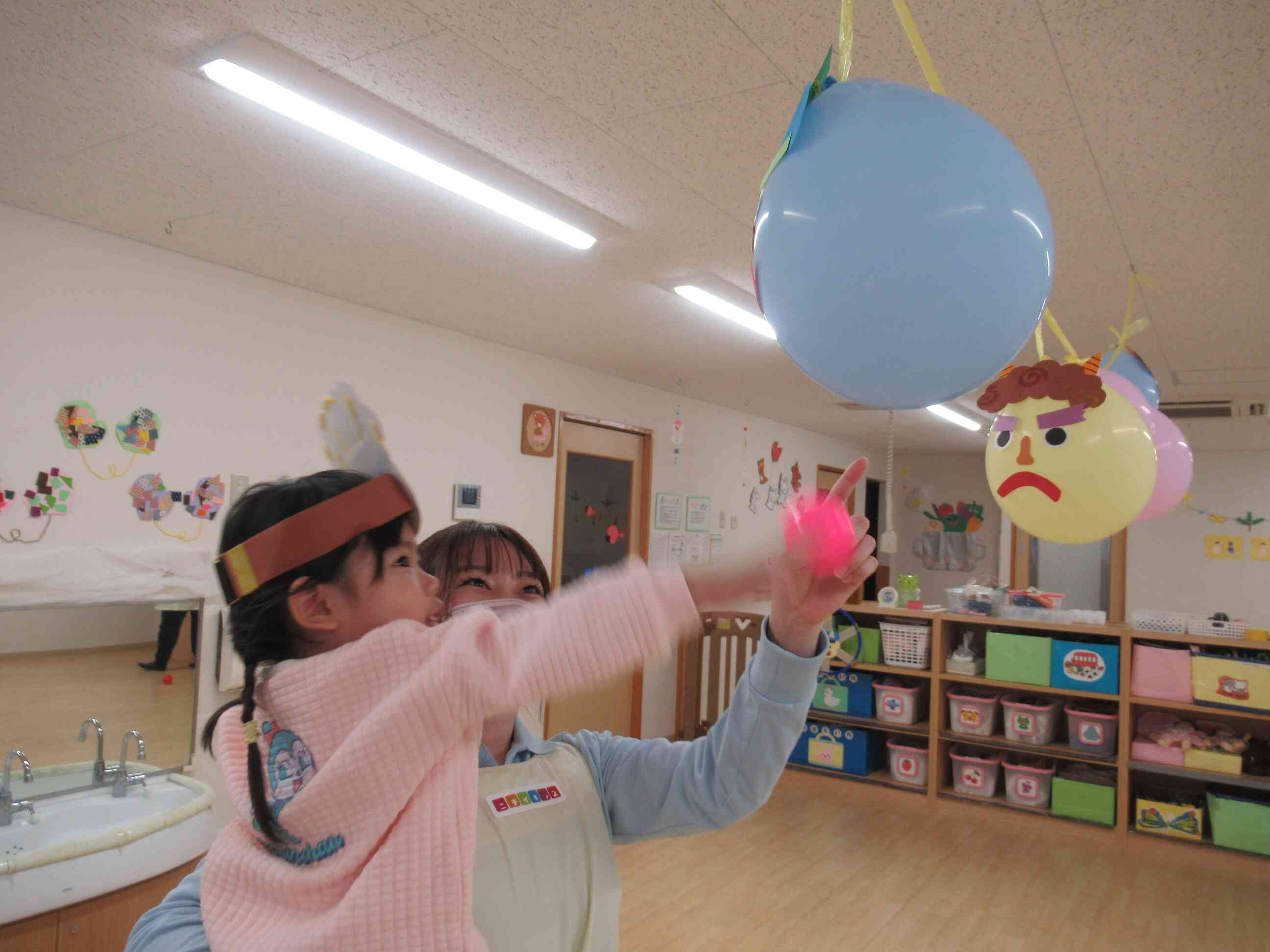 先生と一緒に鬼は～外！