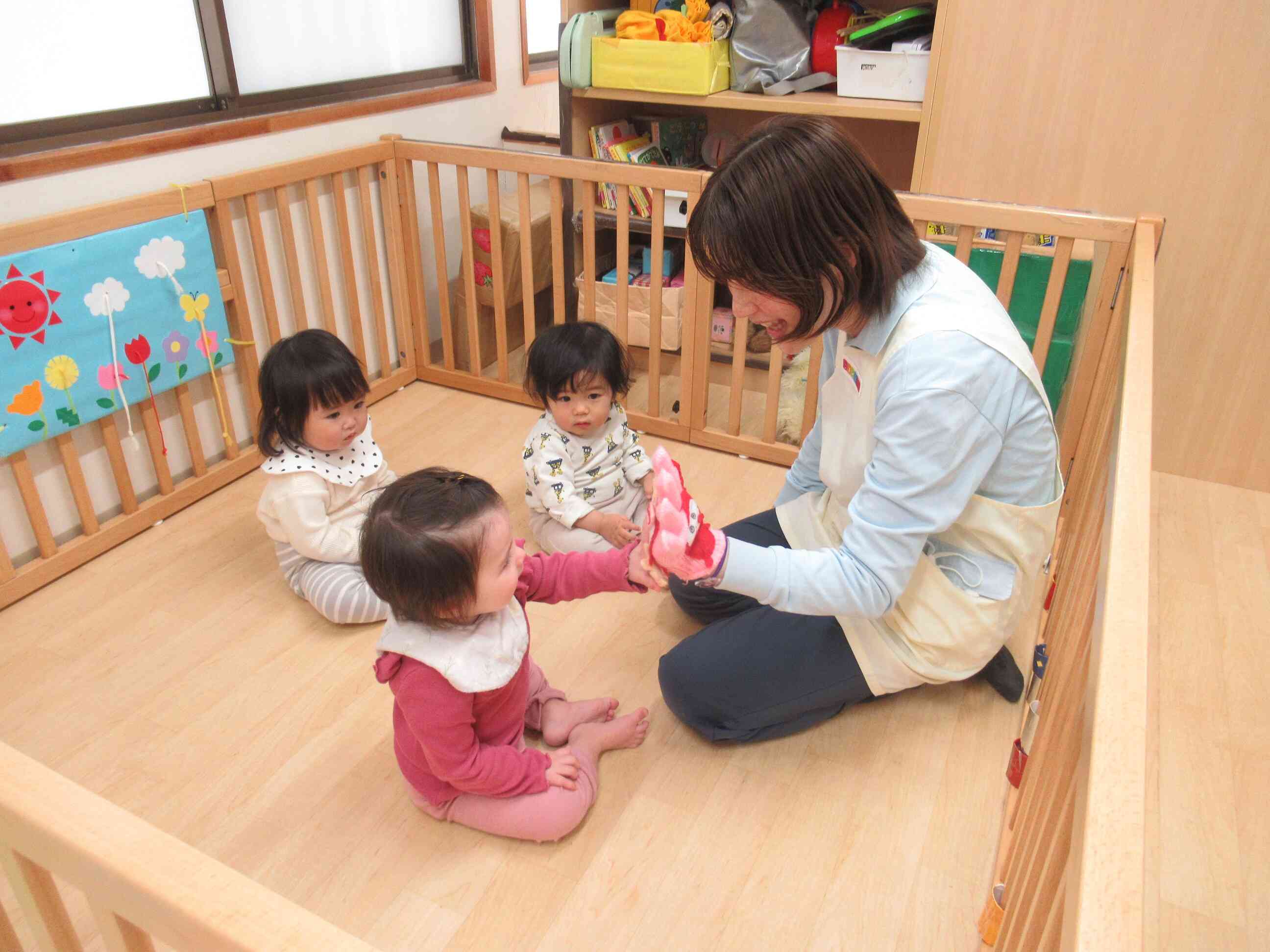 お名前を呼ばれてタッチ！