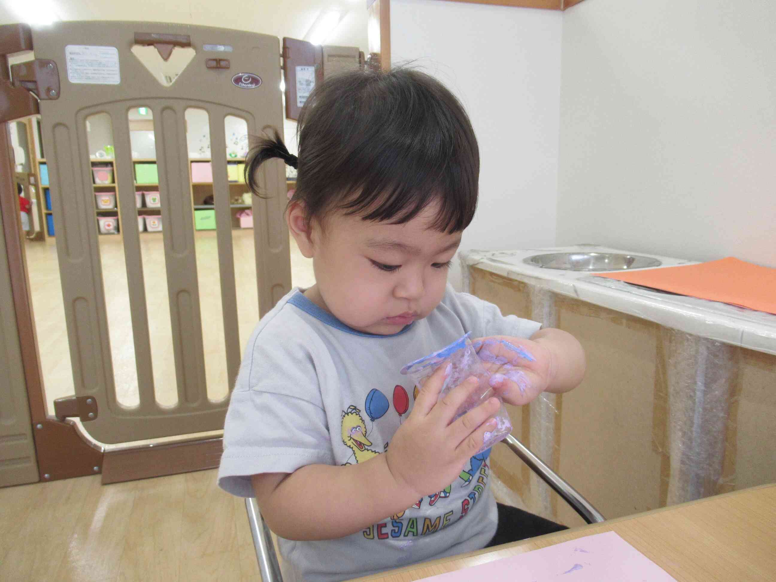 あじさいとかたつむりを作ったよ（１歳児）