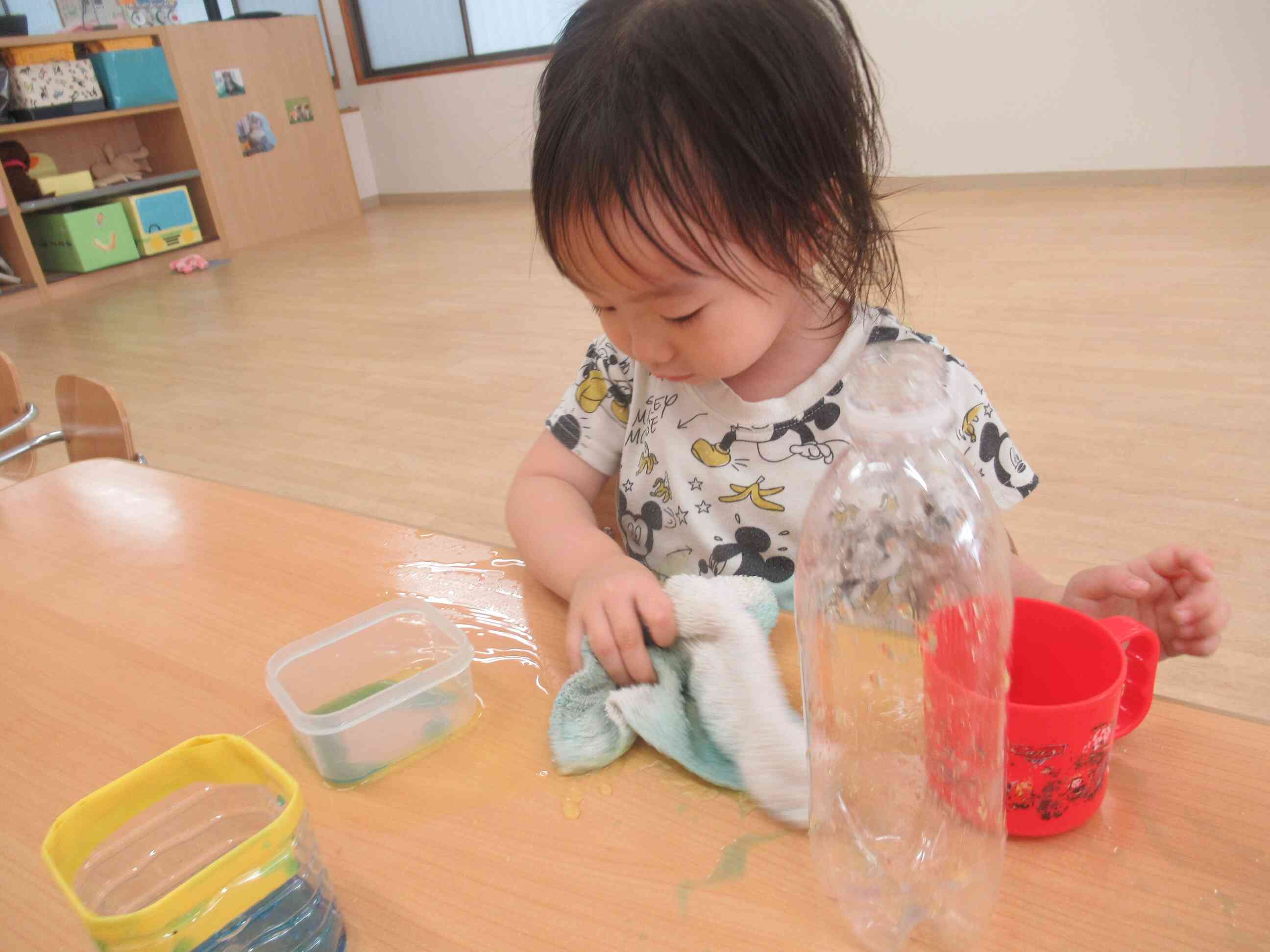 こぼしちゃった。。