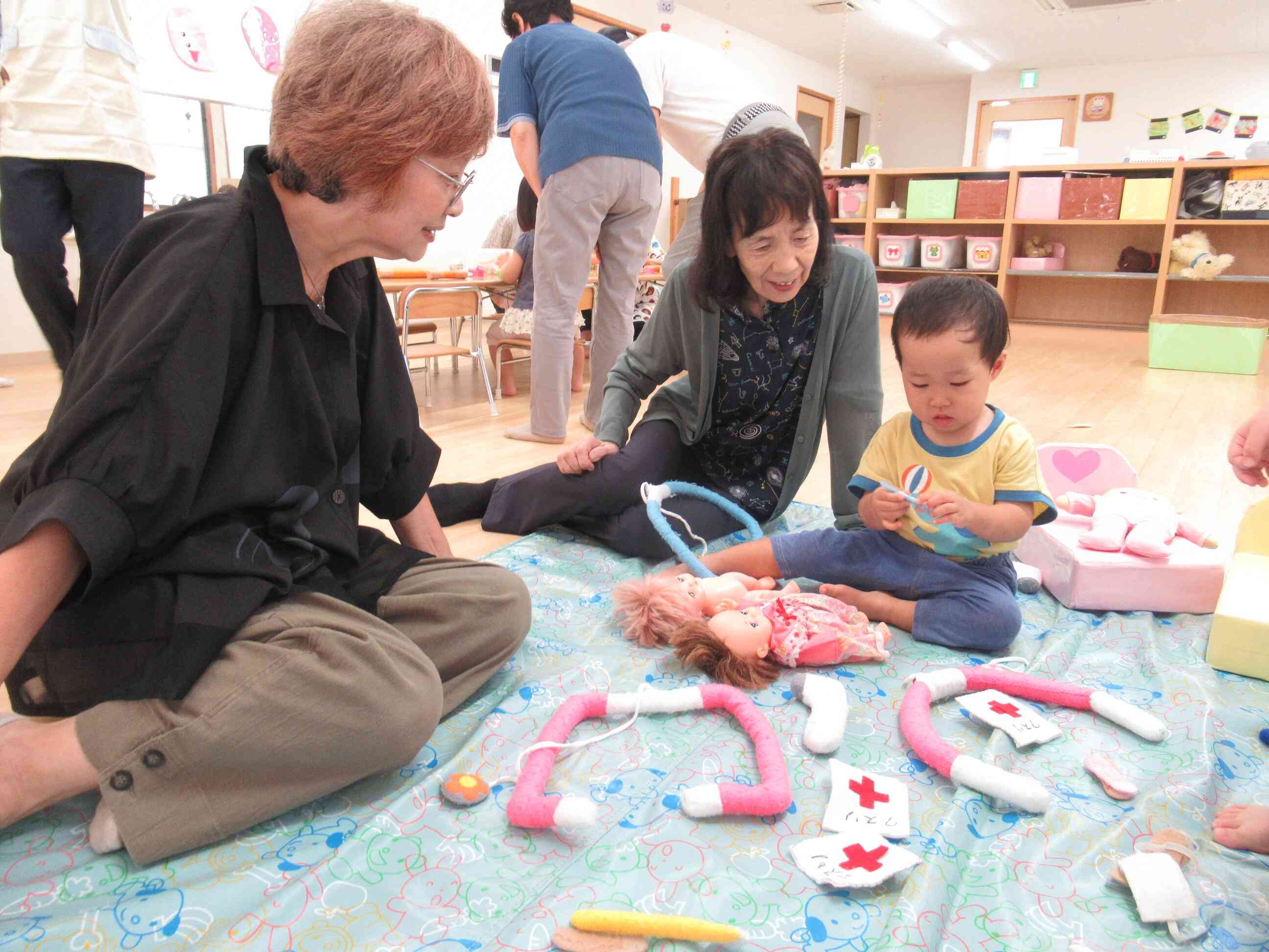 保育園での様子を見てもらえて嬉しかったね