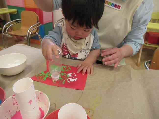 こいのぼり出来上がり！【1歳児　あひるぐみ】