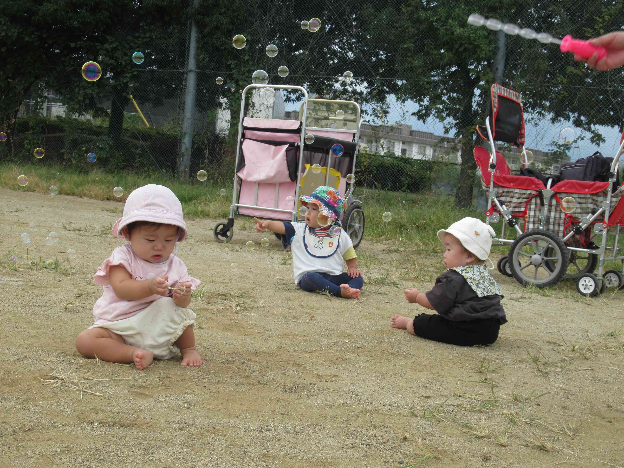 シャボン玉大好き！（ひよこ組0歳児）