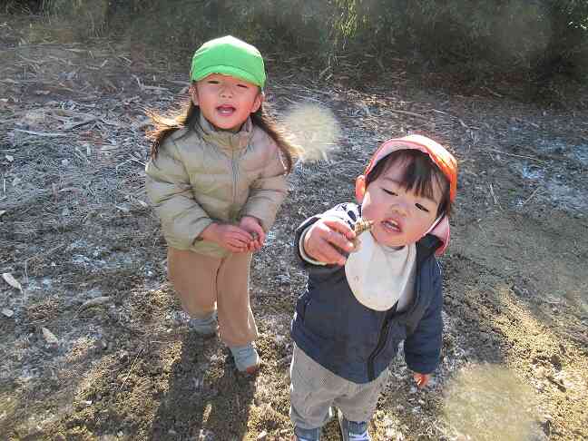 しもばしら　みいつけた‼︎  （2歳児うさぎ組1歳児あひる組）