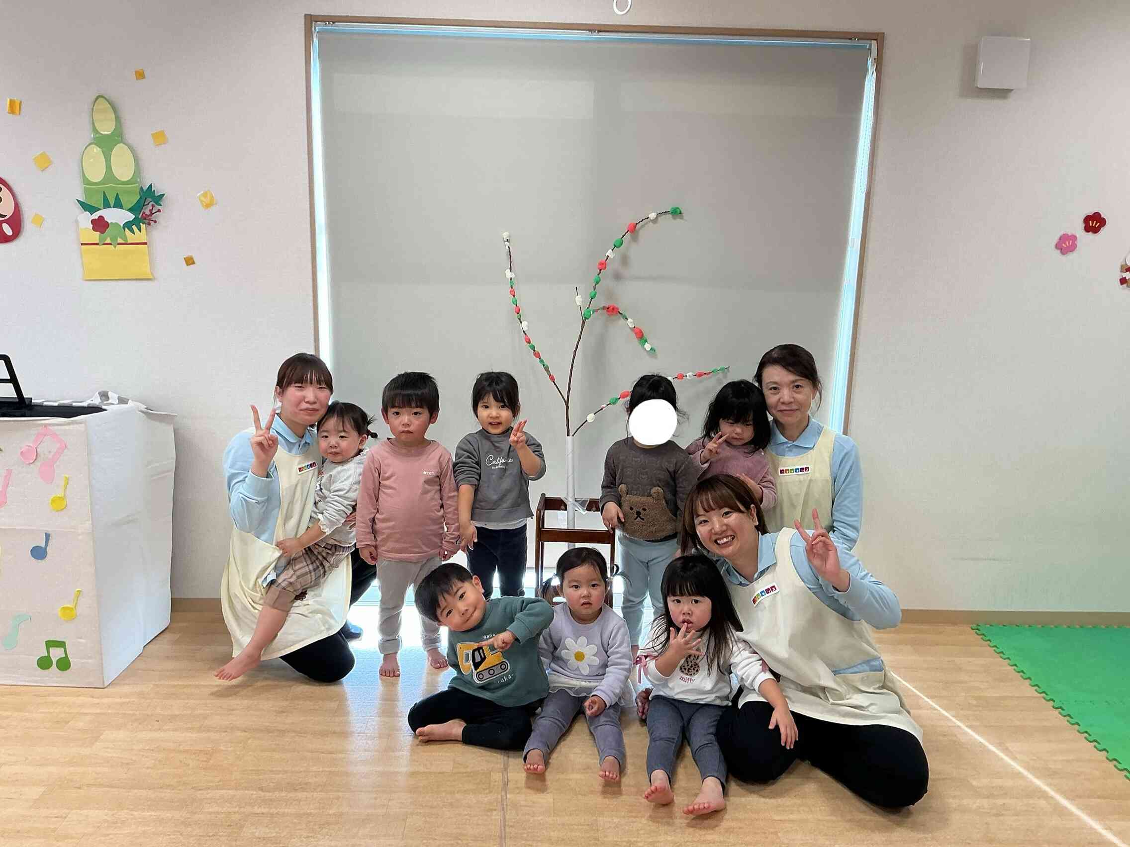 柳の枝につけたら完成！