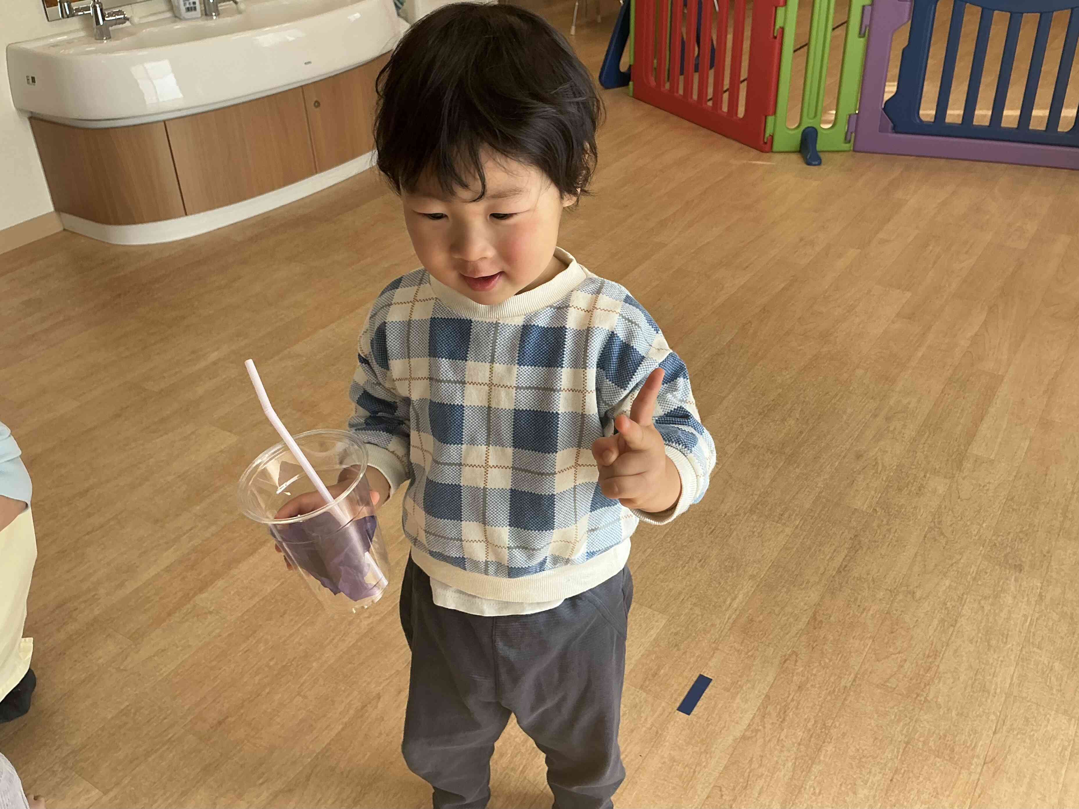 ぶどうジュースを買えたよ！