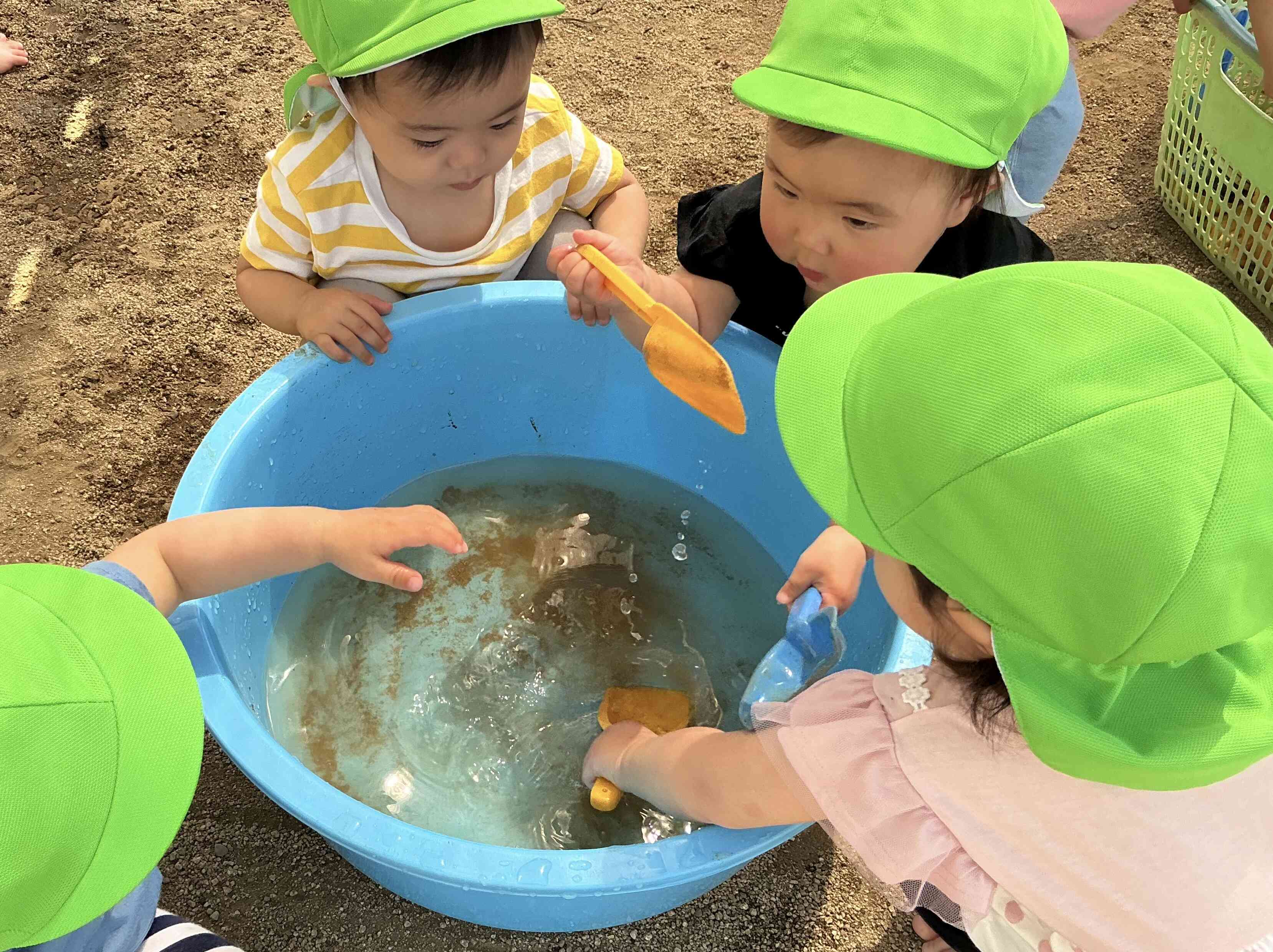 水あそび（1歳児：あひる組）