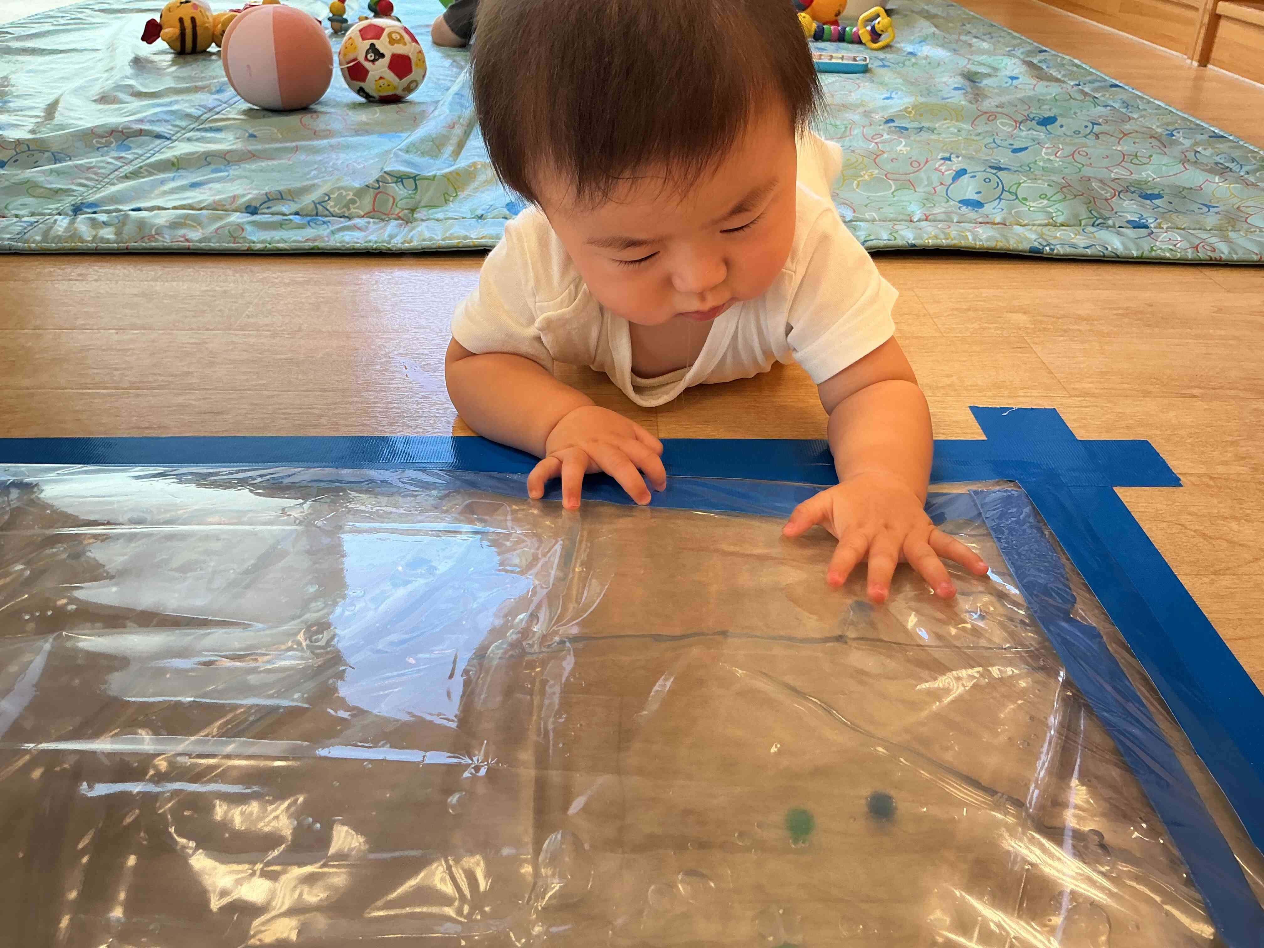 ウォーターマットで遊びました！