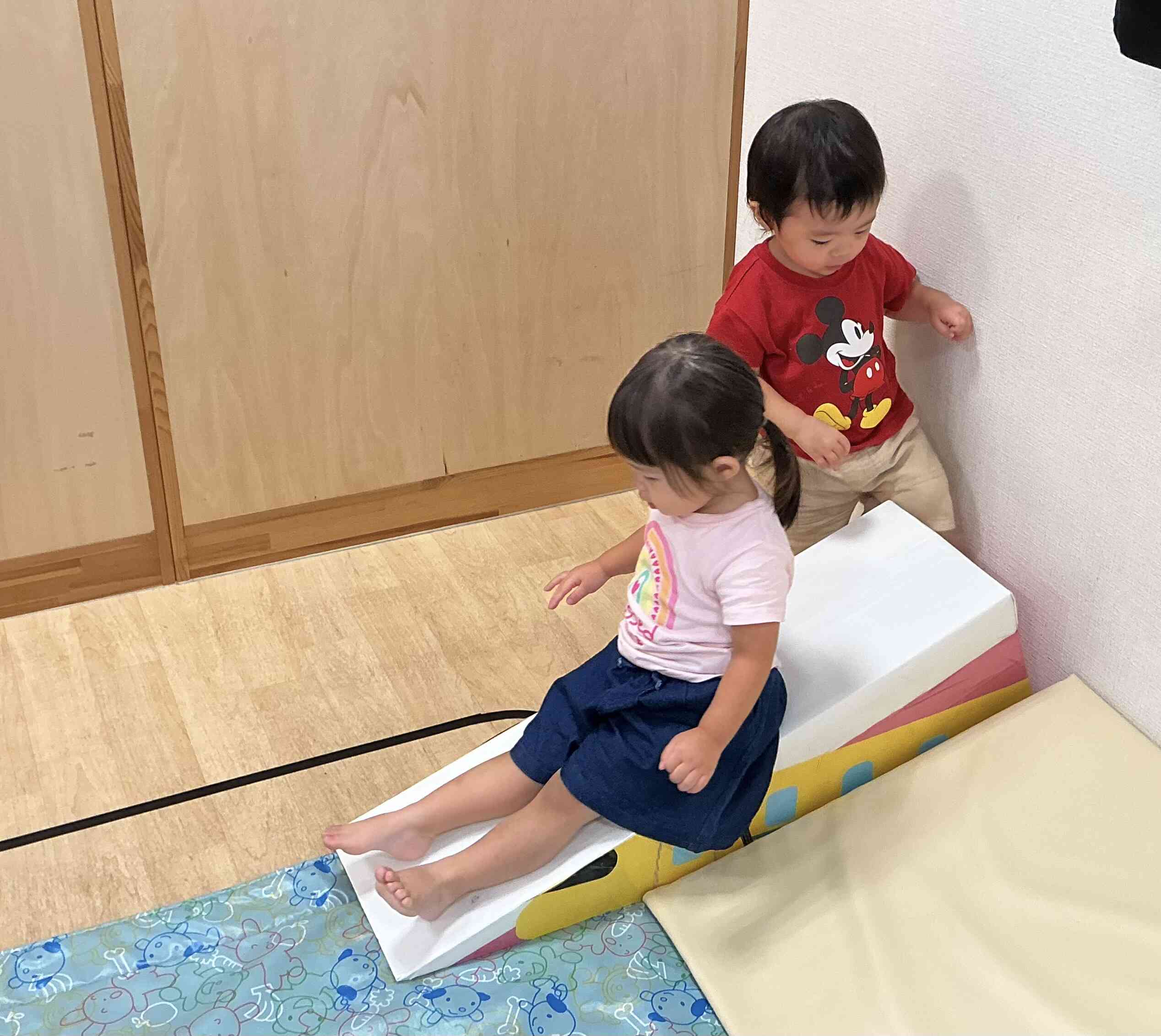 自分で滑れるよ