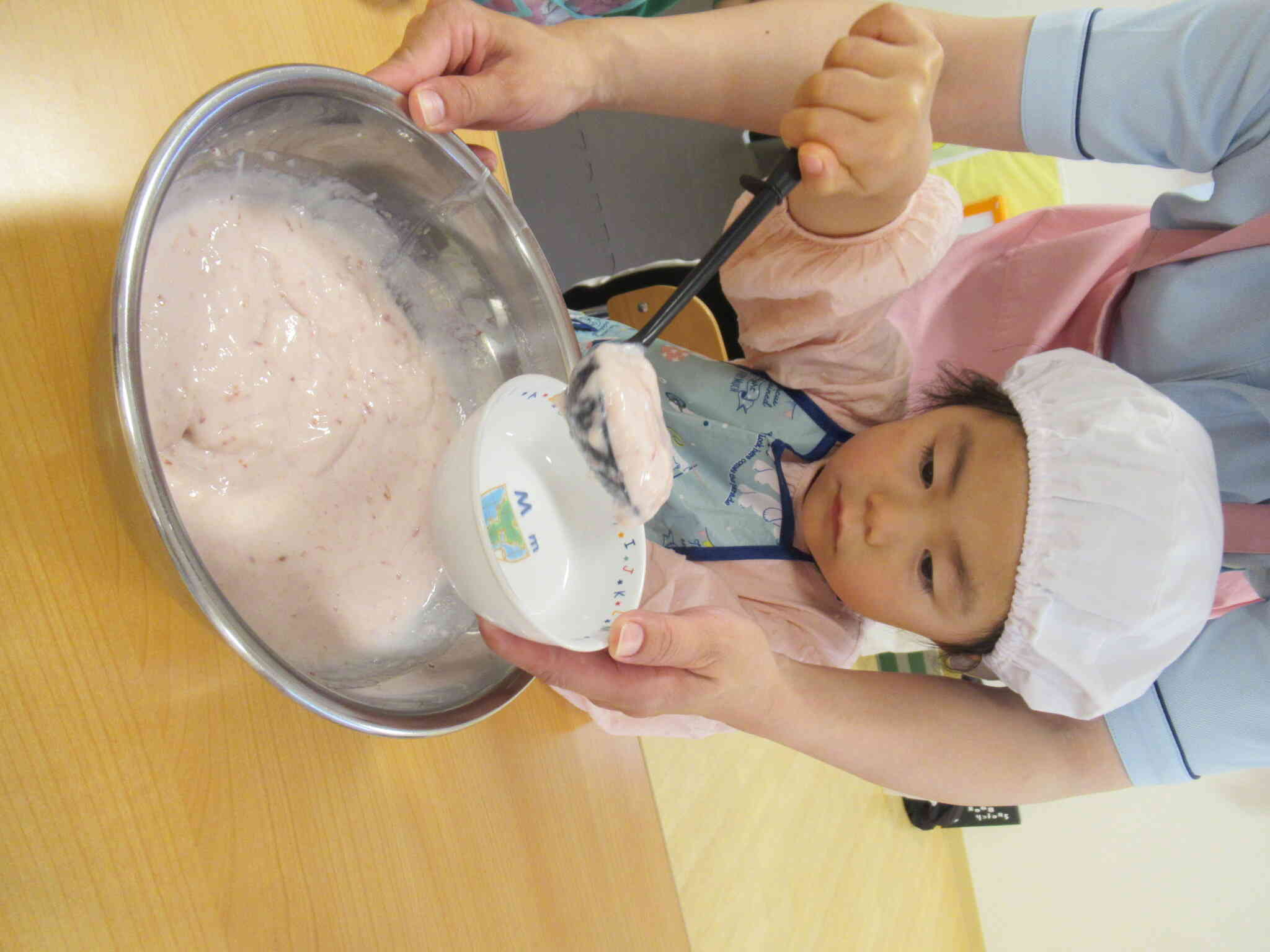 盛り付けも自分でやったよ！こぼさないように慎重に…