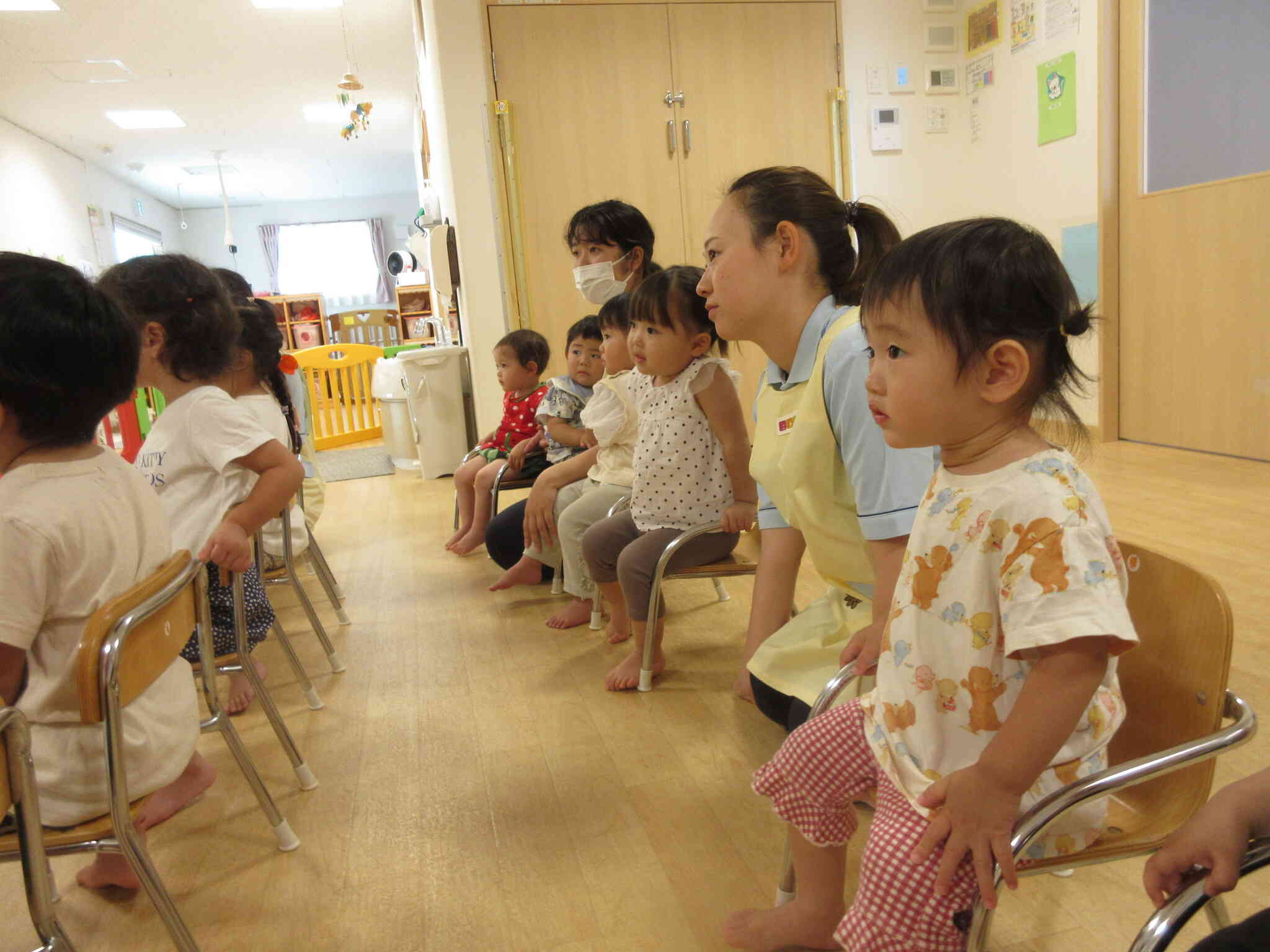 命を守るための大事なお話、真剣に聞いていました