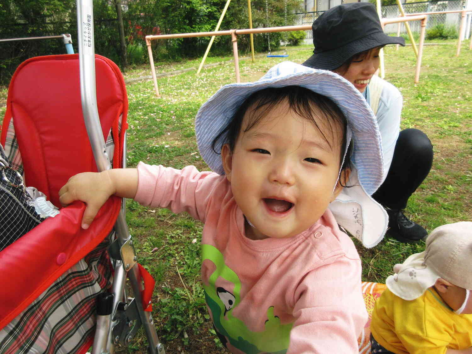 おそと、気持ち良くてた~のしい!