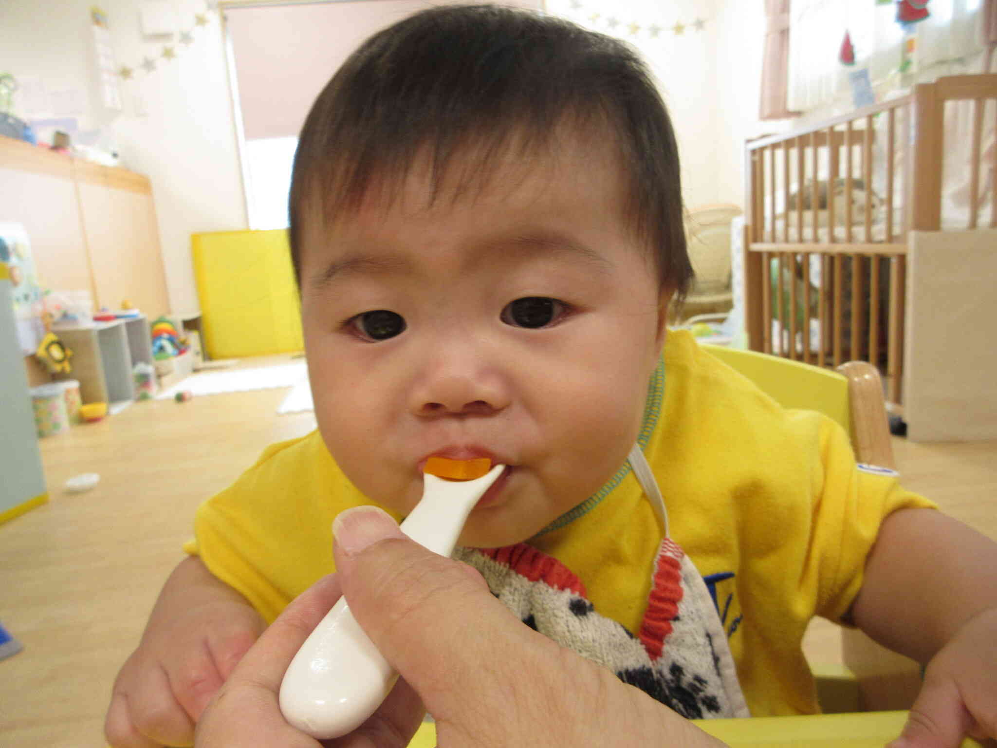 離乳食も始まったよ