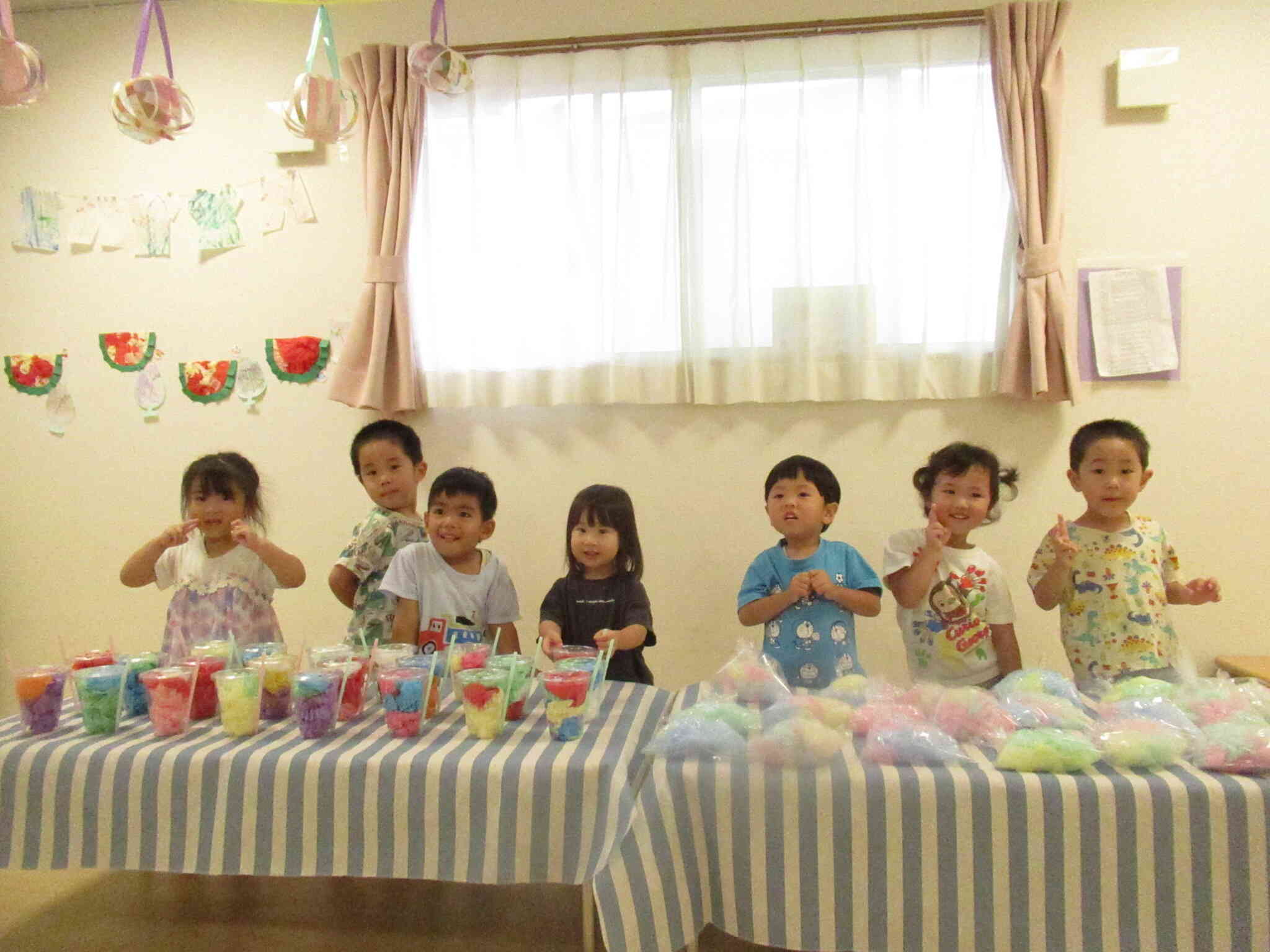 うさぎ組（2歳児）のみんな、おみせやさんになってくれてありがとう！！