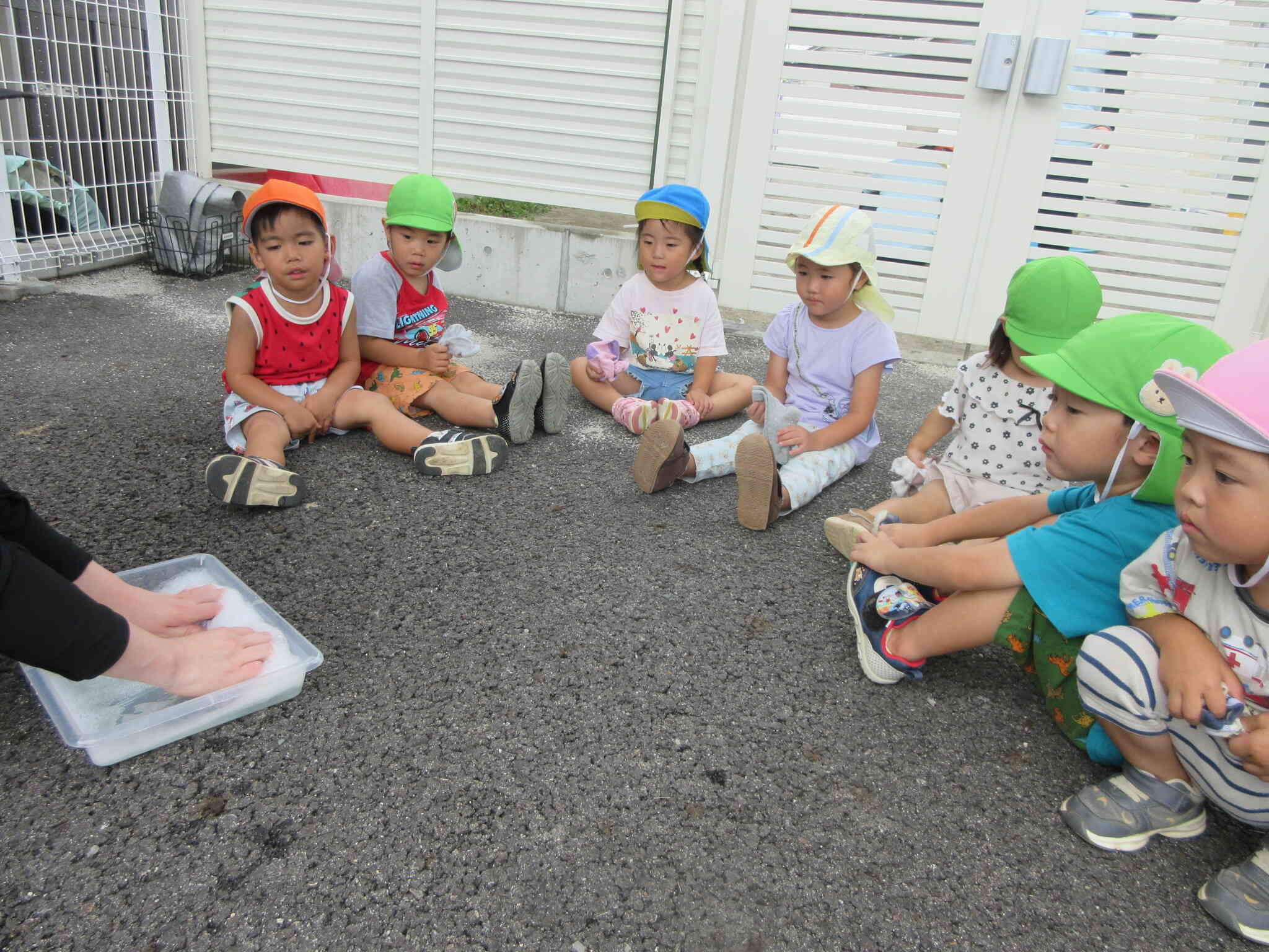 あわあわ、洗濯ごっこ【2歳児 うさぎ組】