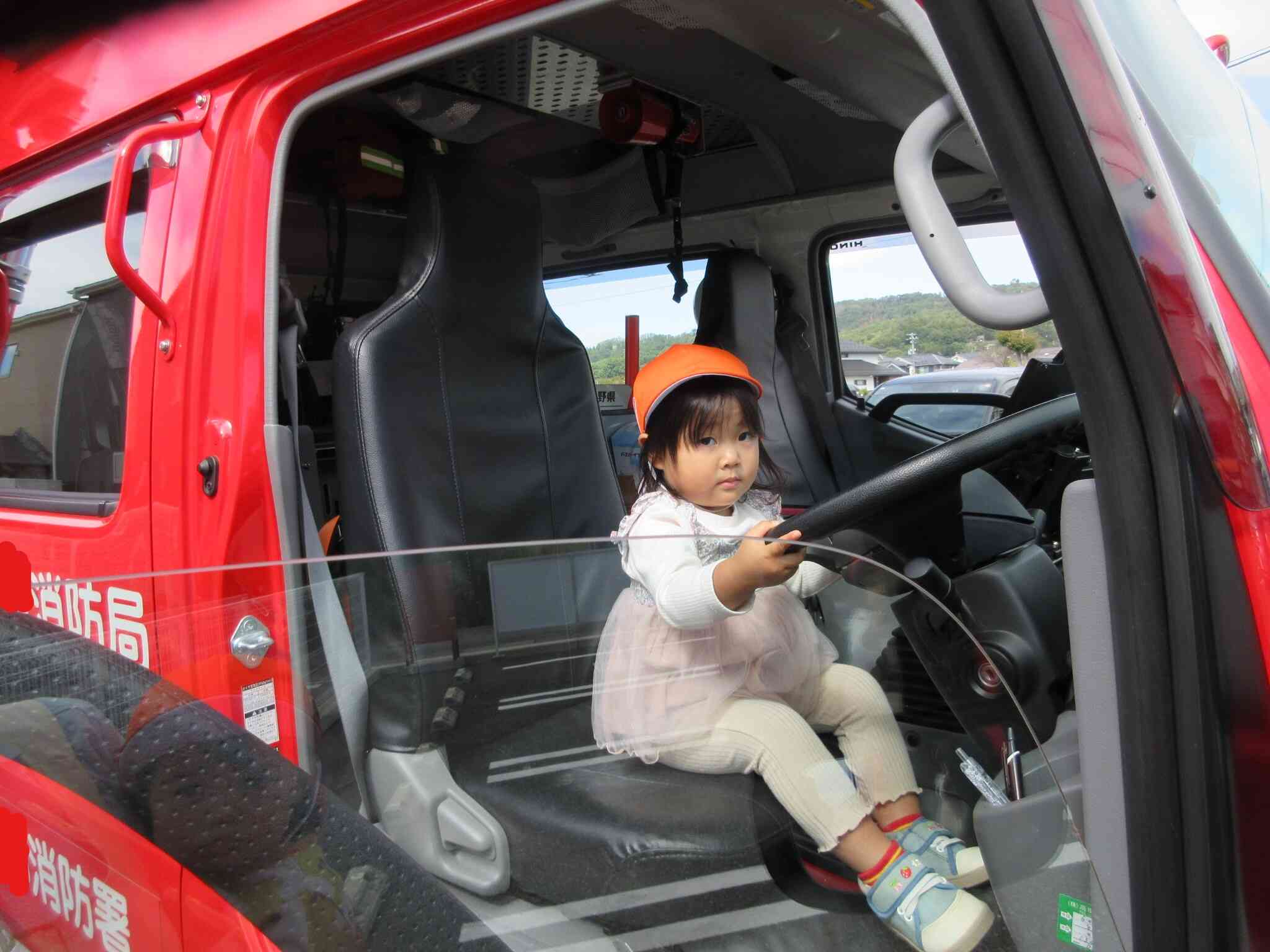消防車、かっこいい!