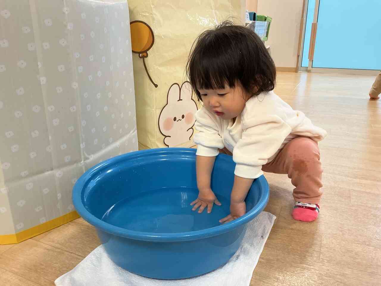 おててのお風呂でほっこり