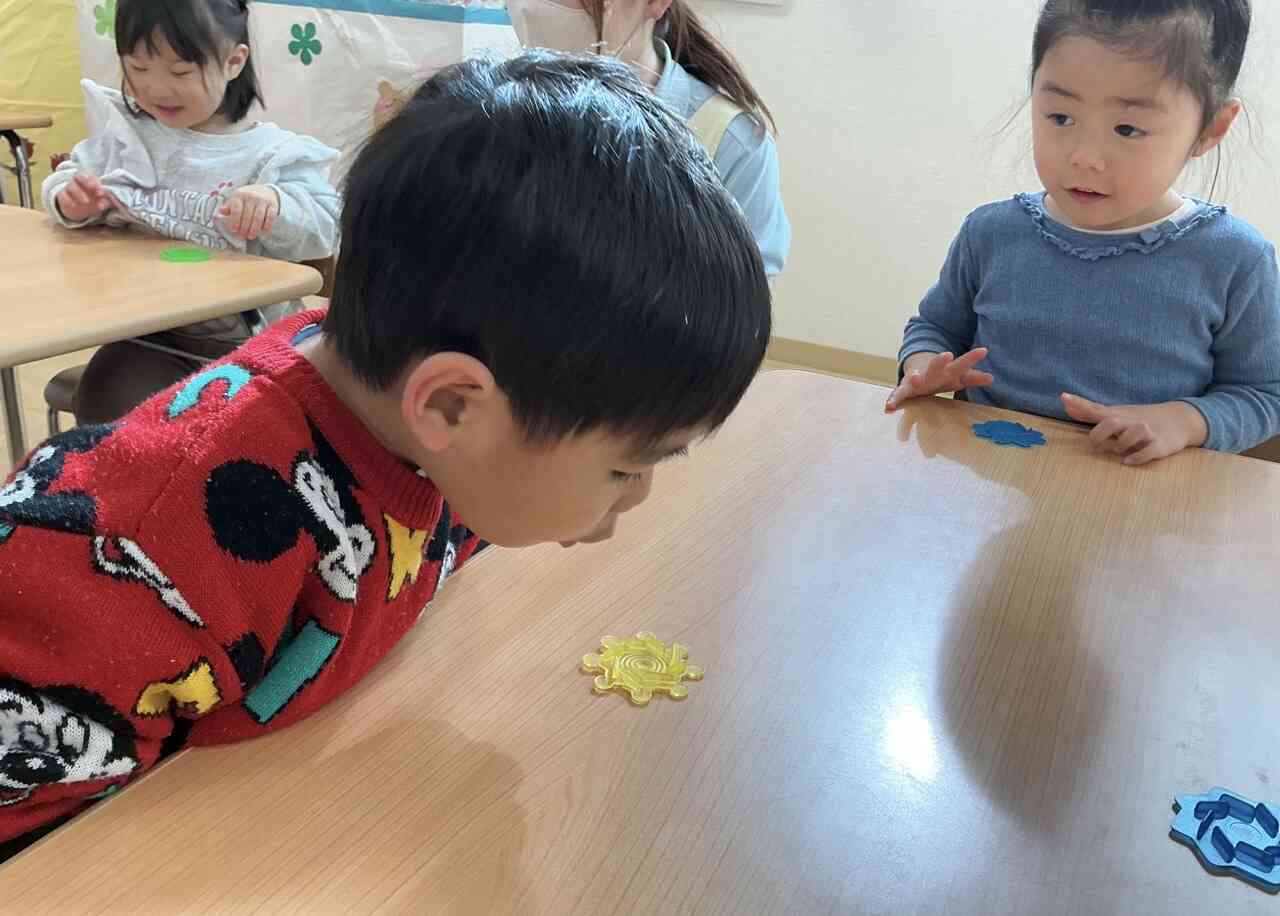 回るかな…「ふ〜っ！」