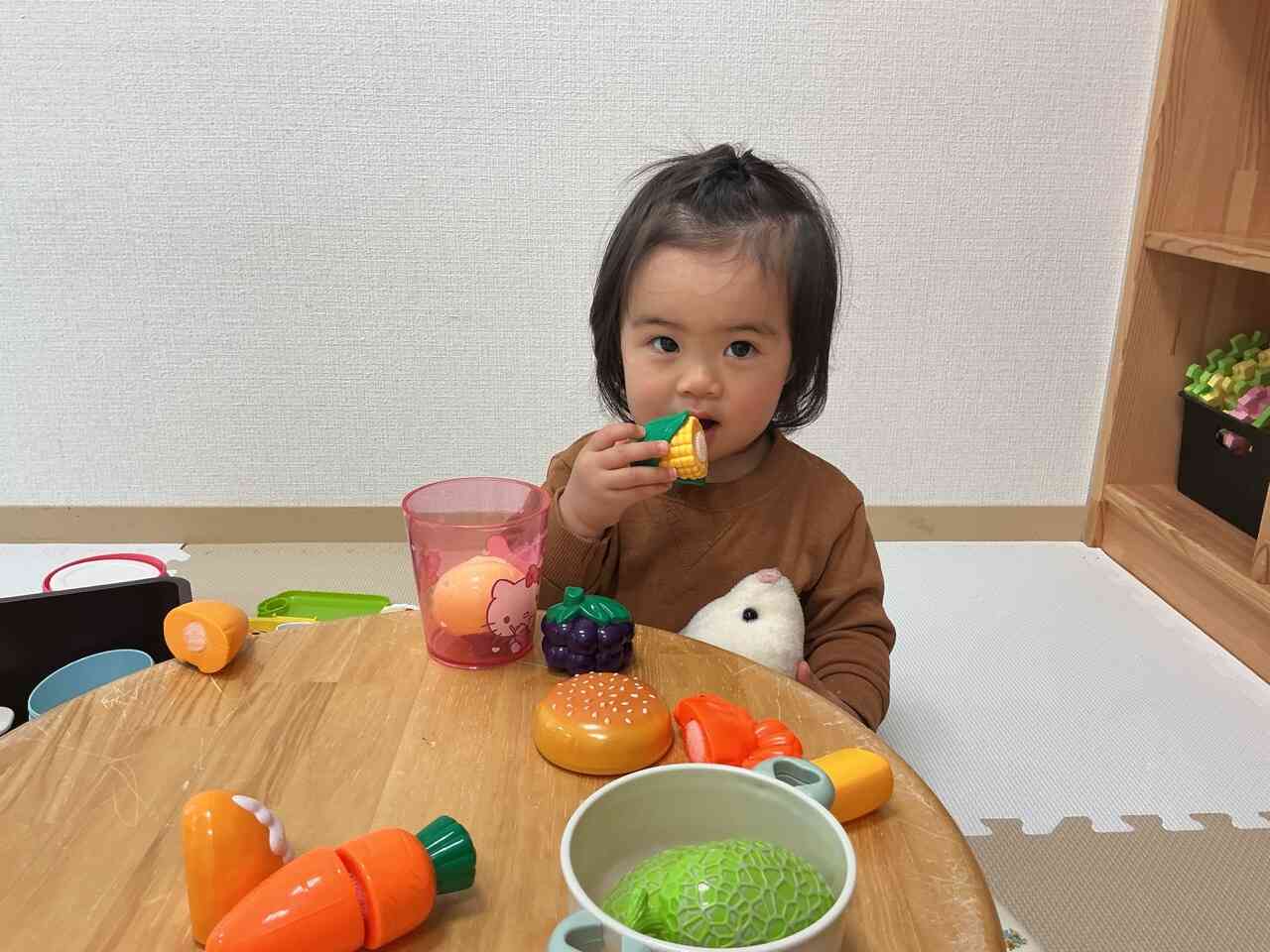 いただきまーす！おいしいね！