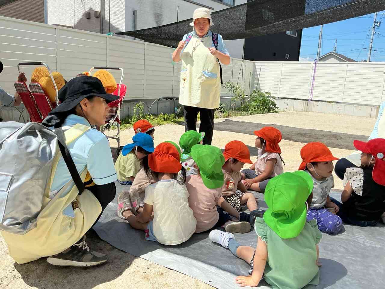 どのクラスのお友達もみんな上手にお話を聞いて避難ができたね。