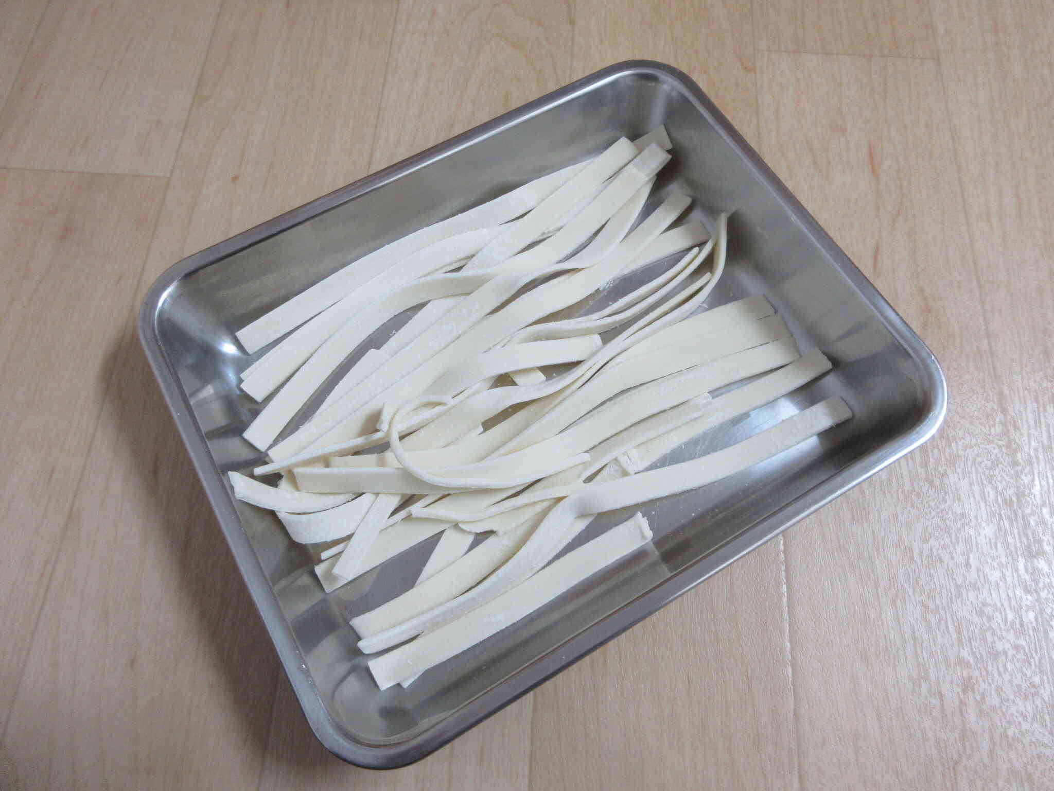みんなでふみふみした生地が“ほうとう”になった！