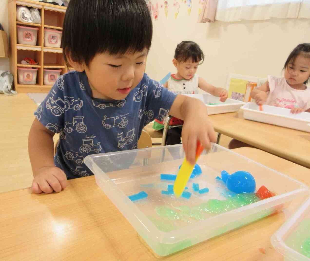 寒天遊び楽しいね