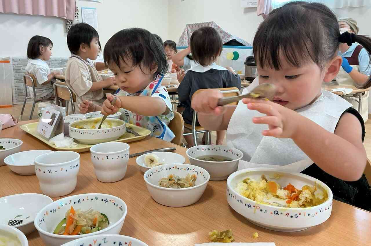 野菜が給食に出たよ！