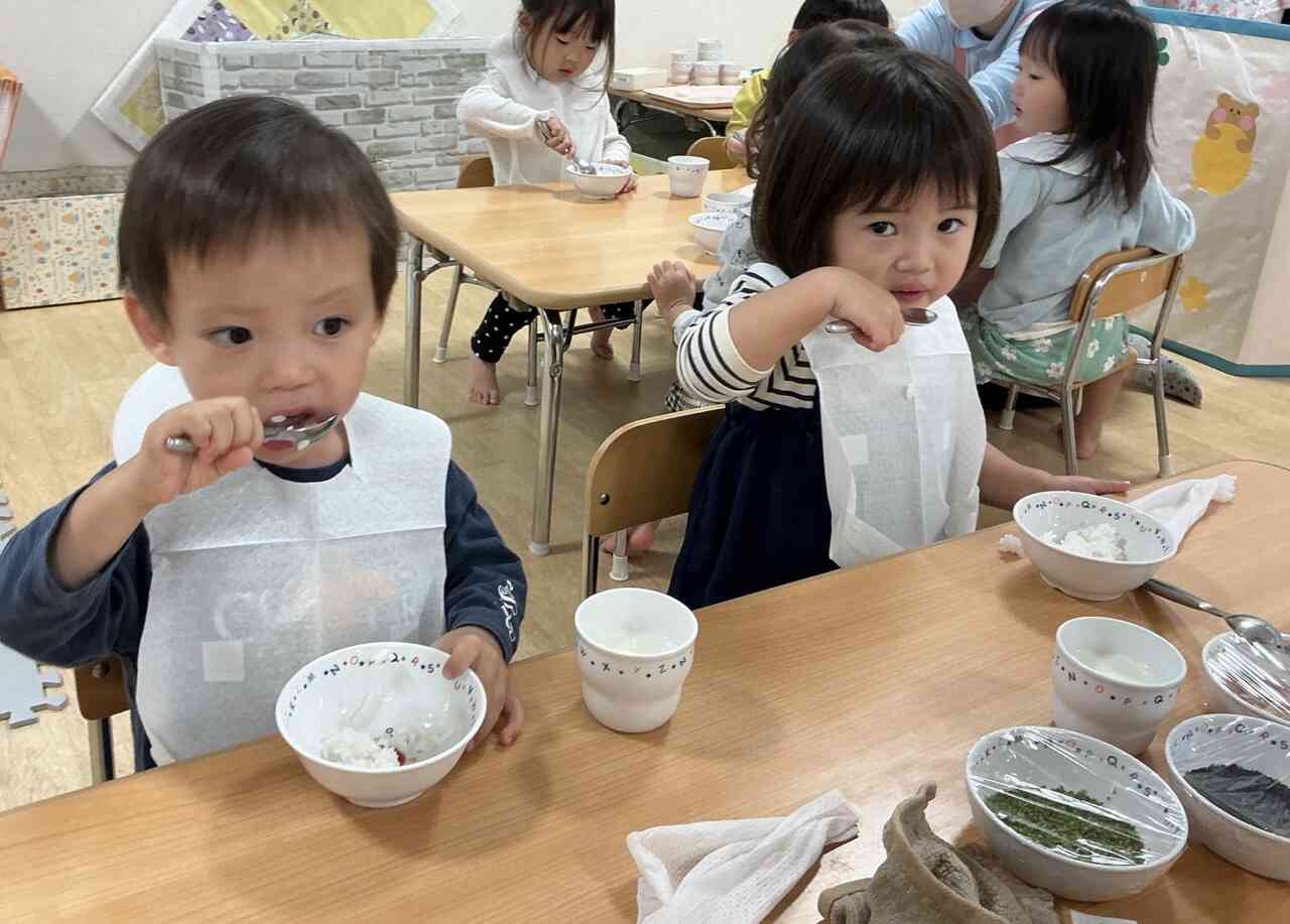青のり、ごま、かつおぶし、ふりかけも自分で選んでかけたよ。おいしかったね♪