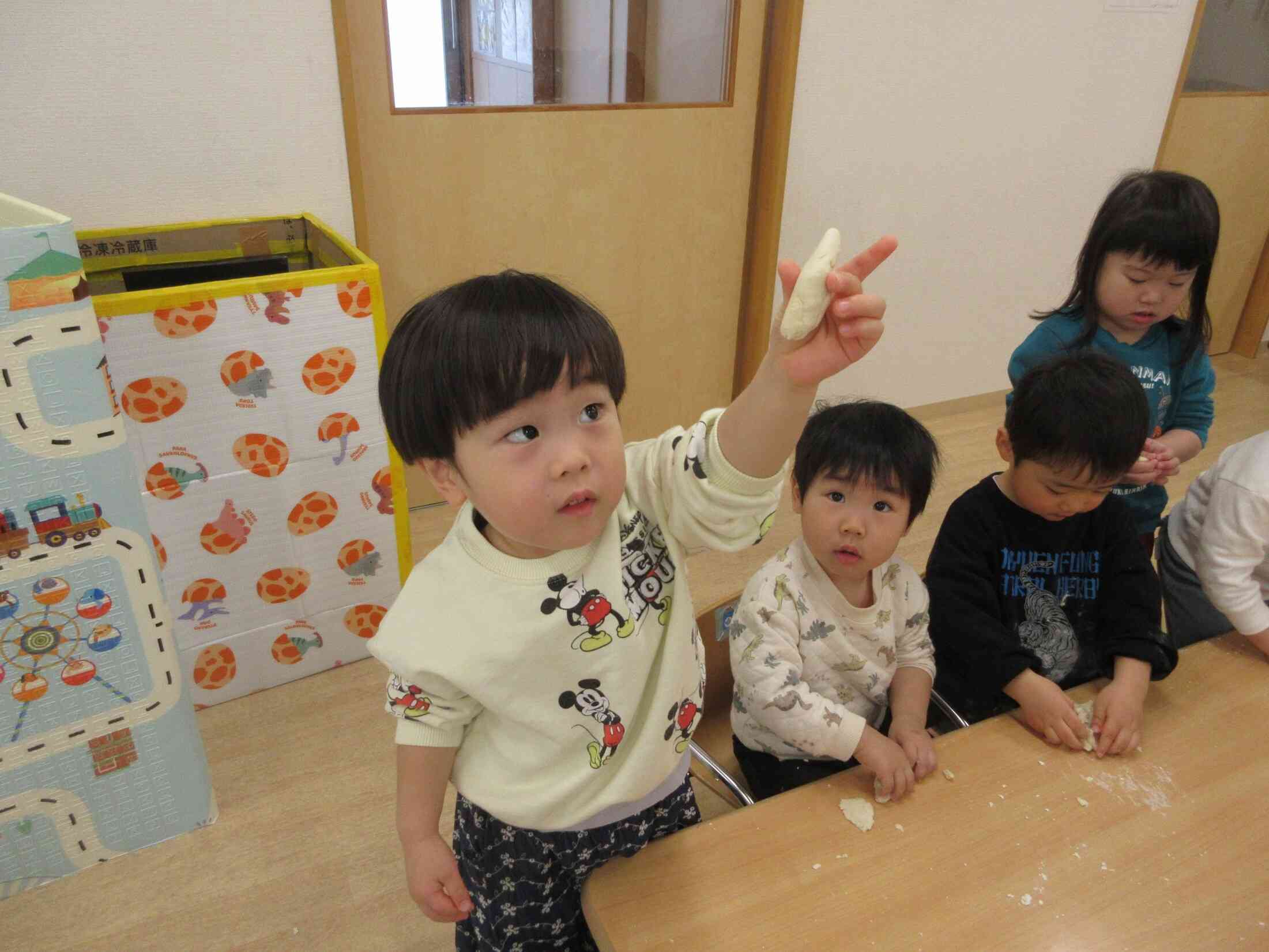 みてみて～！！おだんごパンができたよ～！