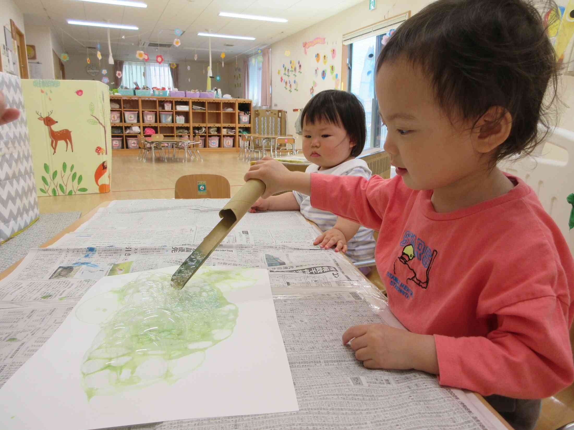 あわあわもこもこ！わくわくした表情が素敵です♪～あひる組(1歳児)～