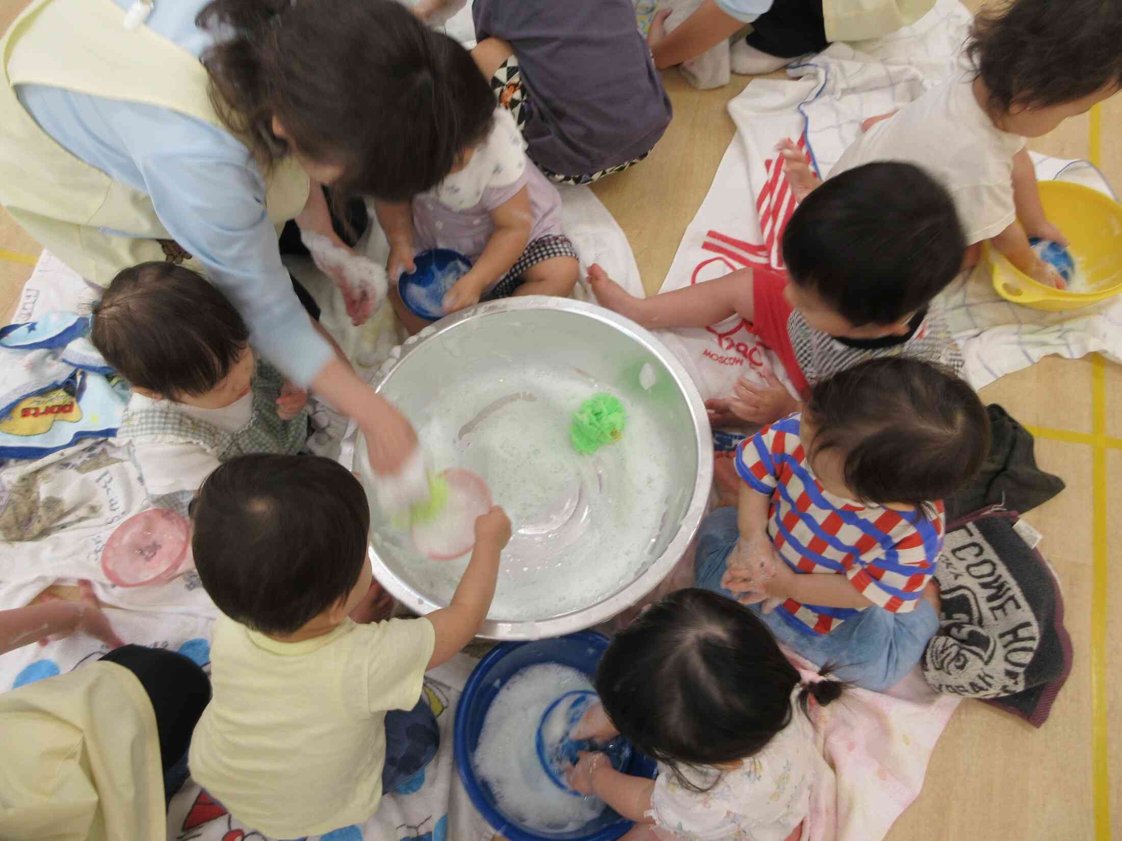 あわ あわ 気持ちいい〜!