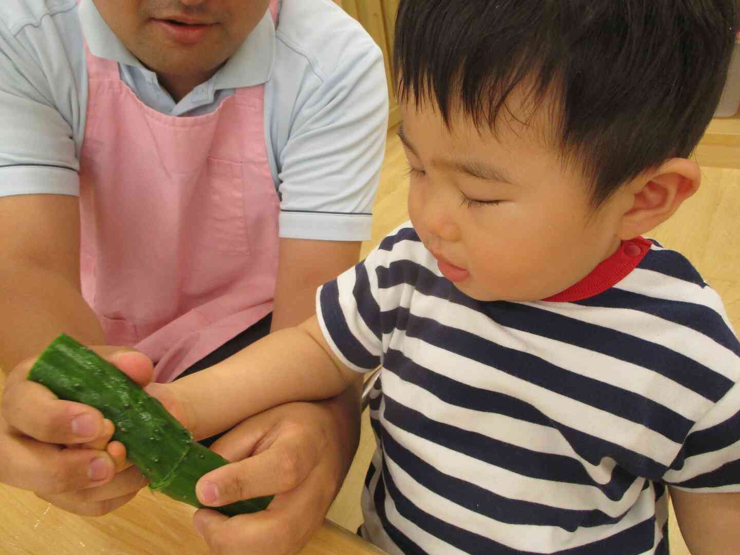 あく抜きと塩もみに挑戦!
