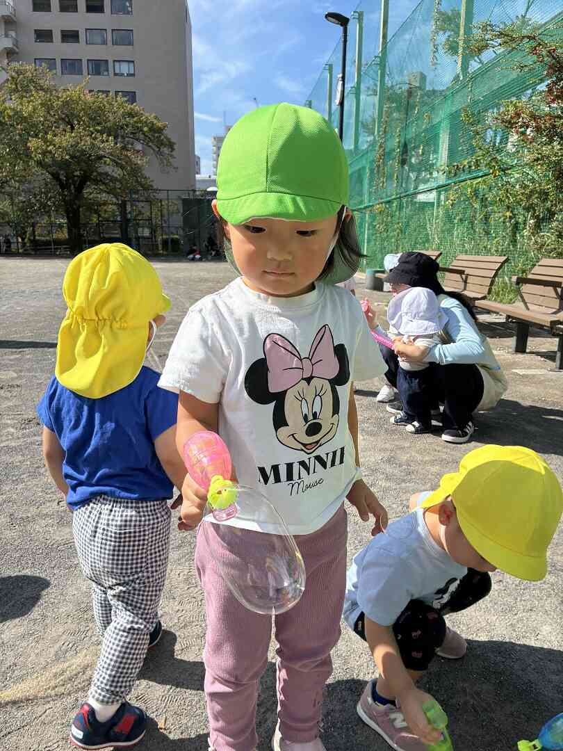 しゃぼん玉上手に作れるよ☆
