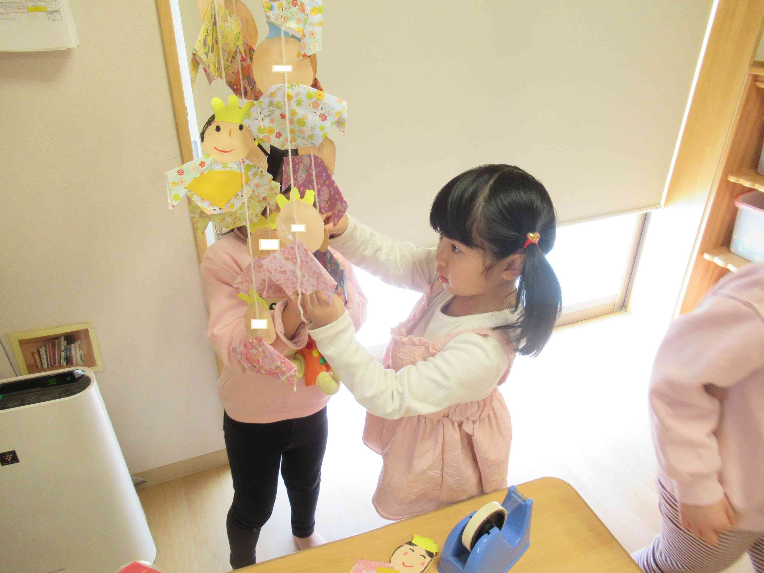 みんなでつるし雛を完成させよう♬