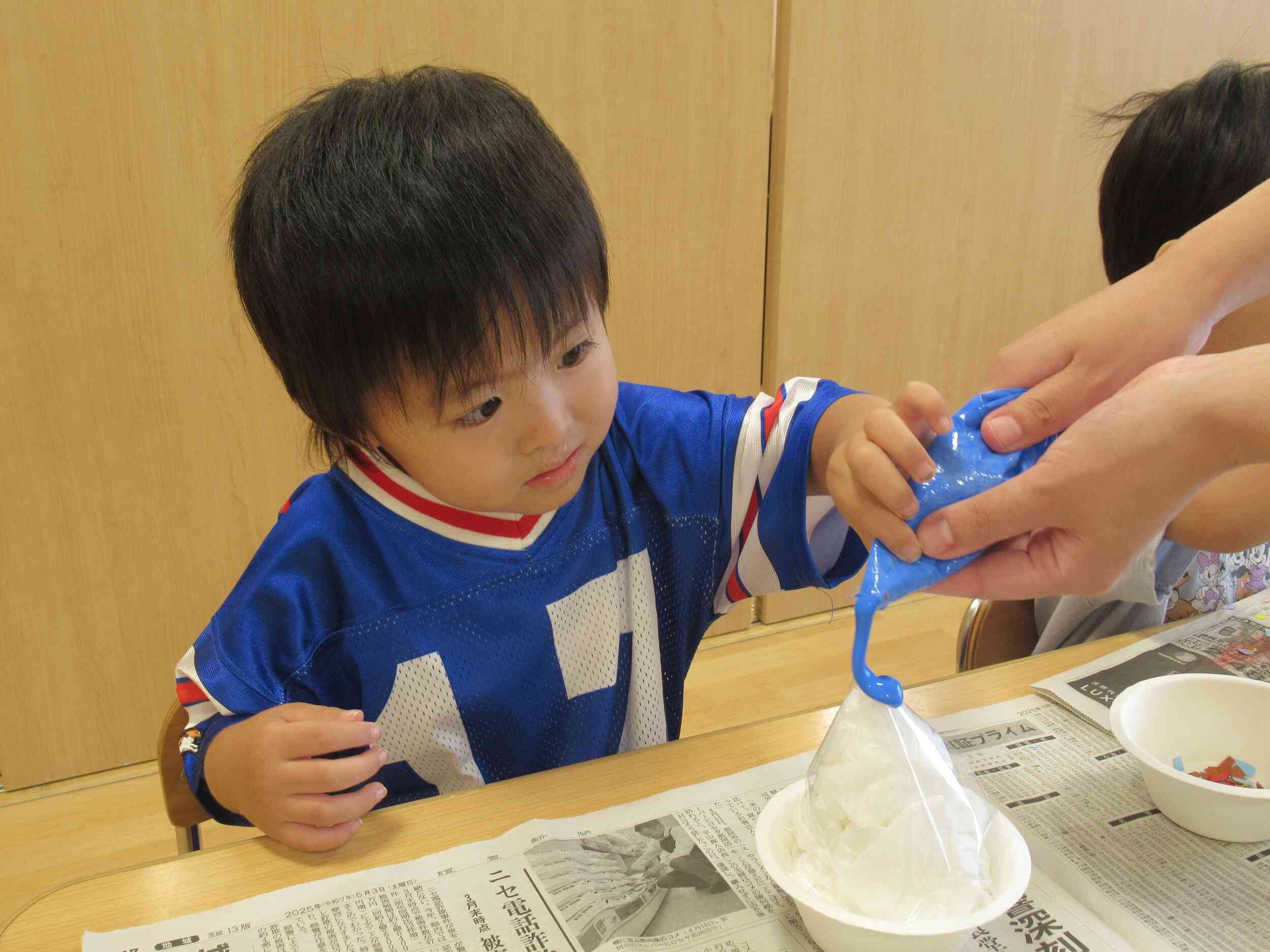 シロップをかけるよ!