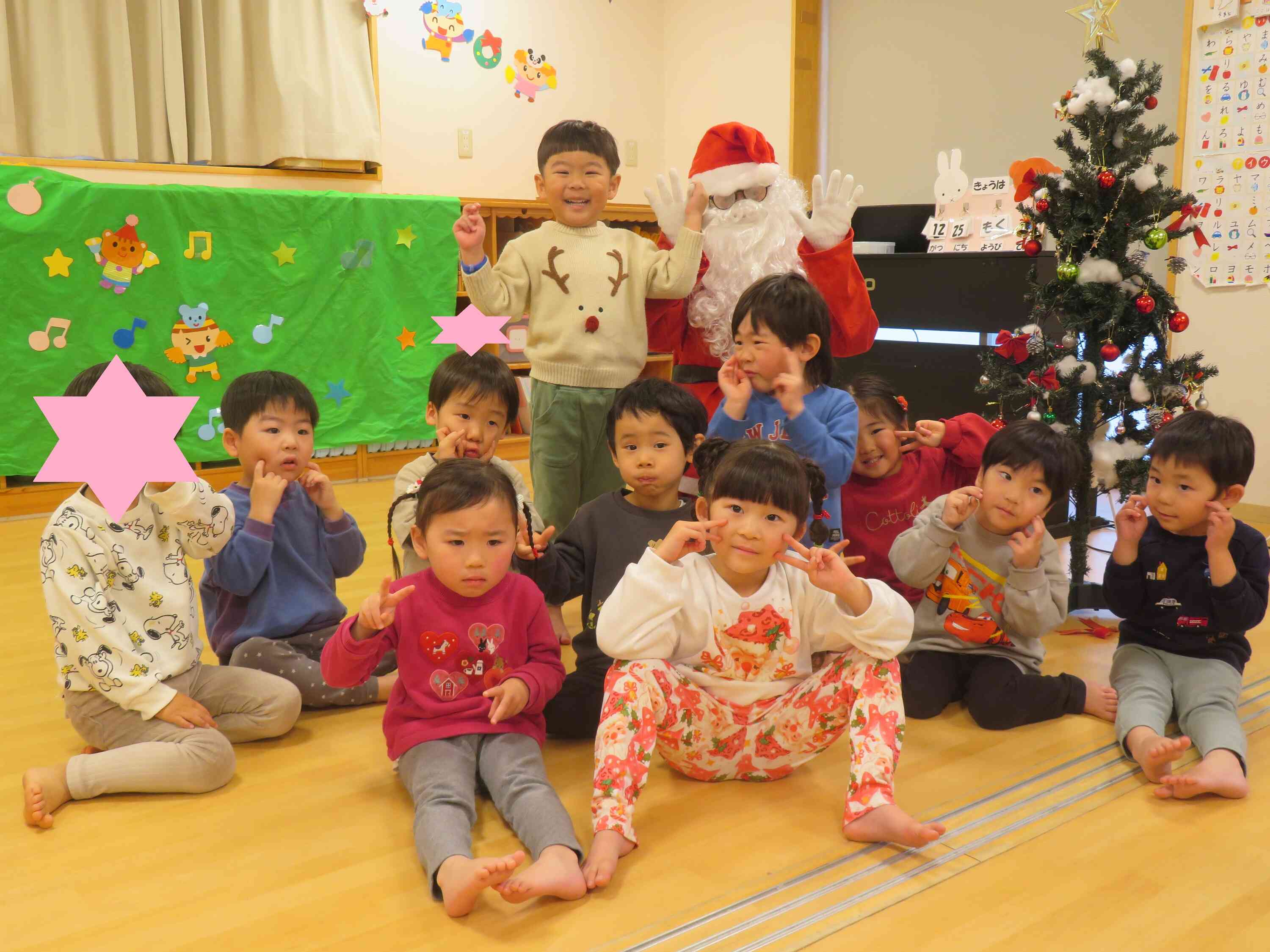 サンタさんと記念写真♡