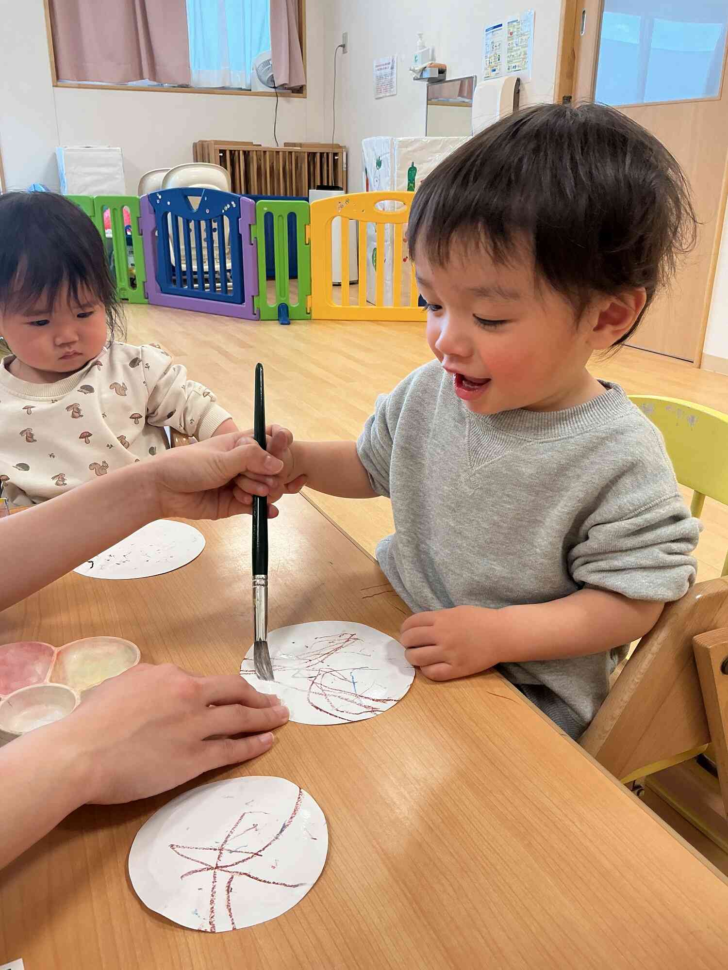 2月の制作(0歳児 ひよこ組)