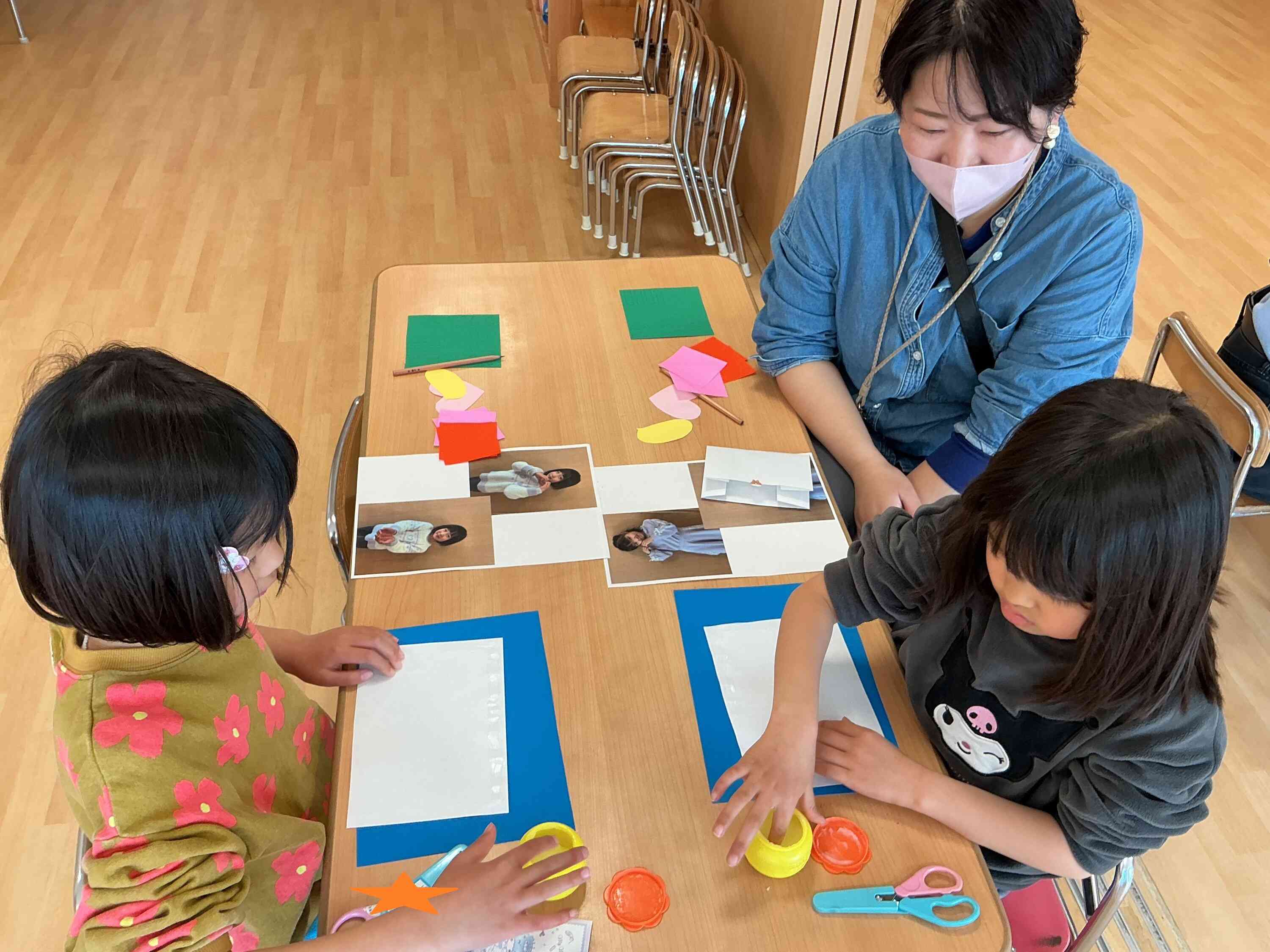 はさみを使って作ったよ!